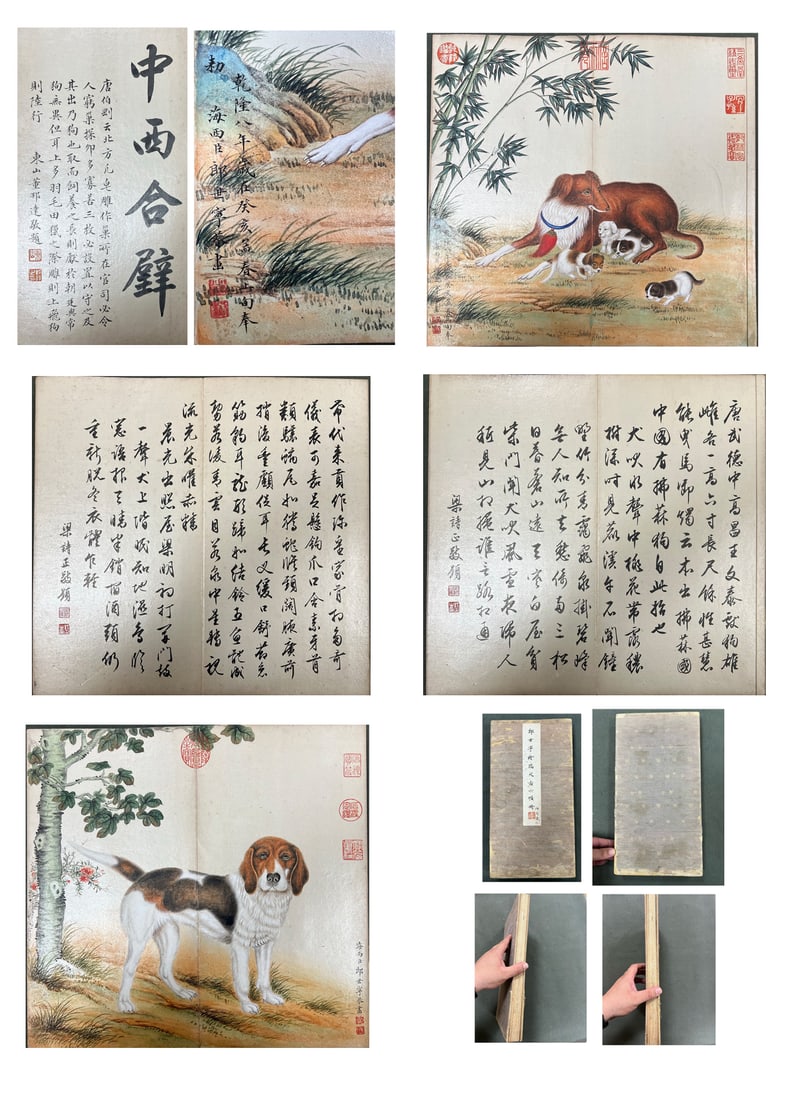 Chinese Drawing Dog Painting Album,Lang Shining Mark (1 of 15)