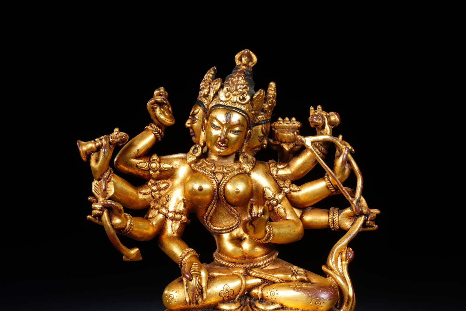 Gilt Bronze Sarasvati Figure - 2