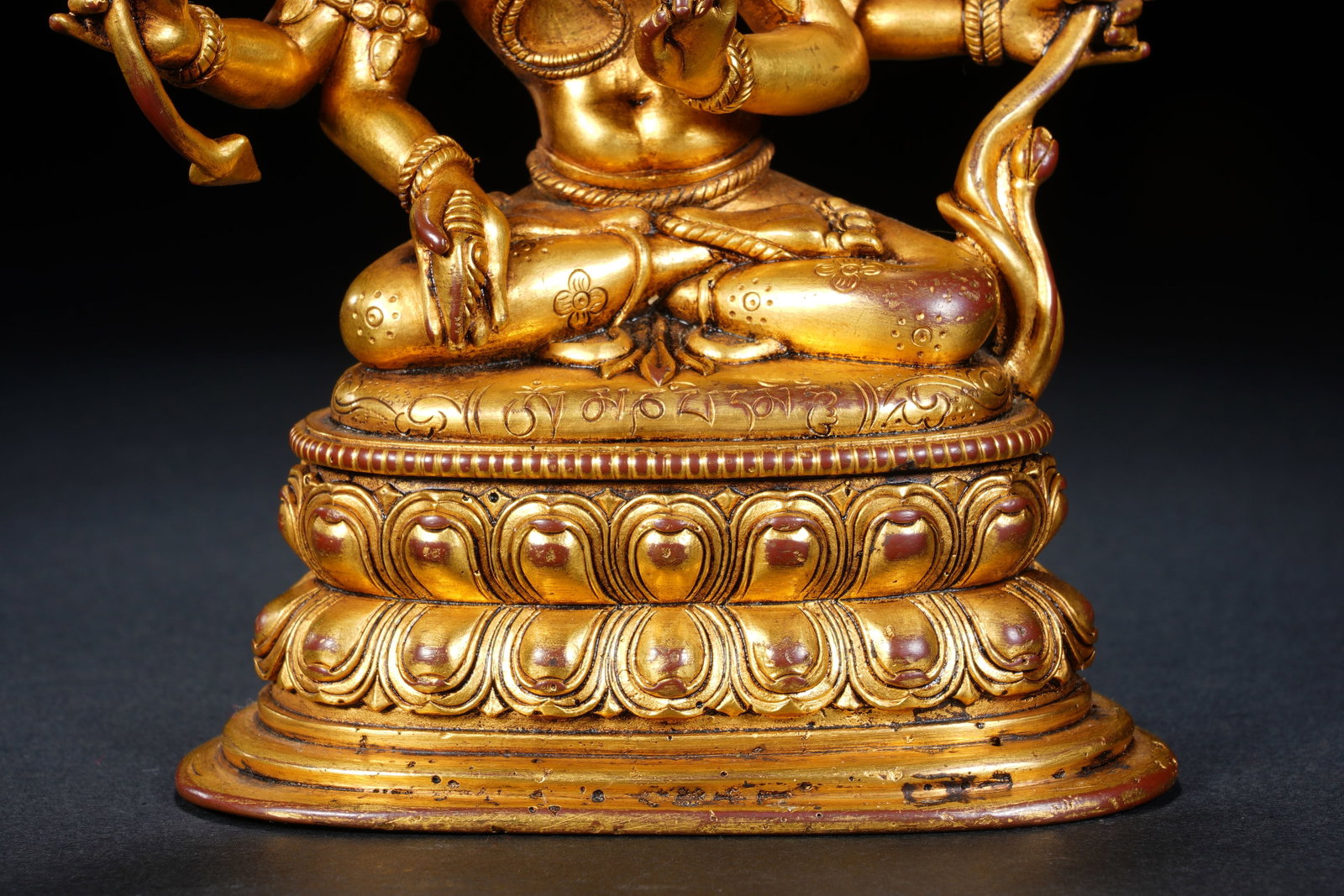Gilt Bronze Sarasvati Figure - 3