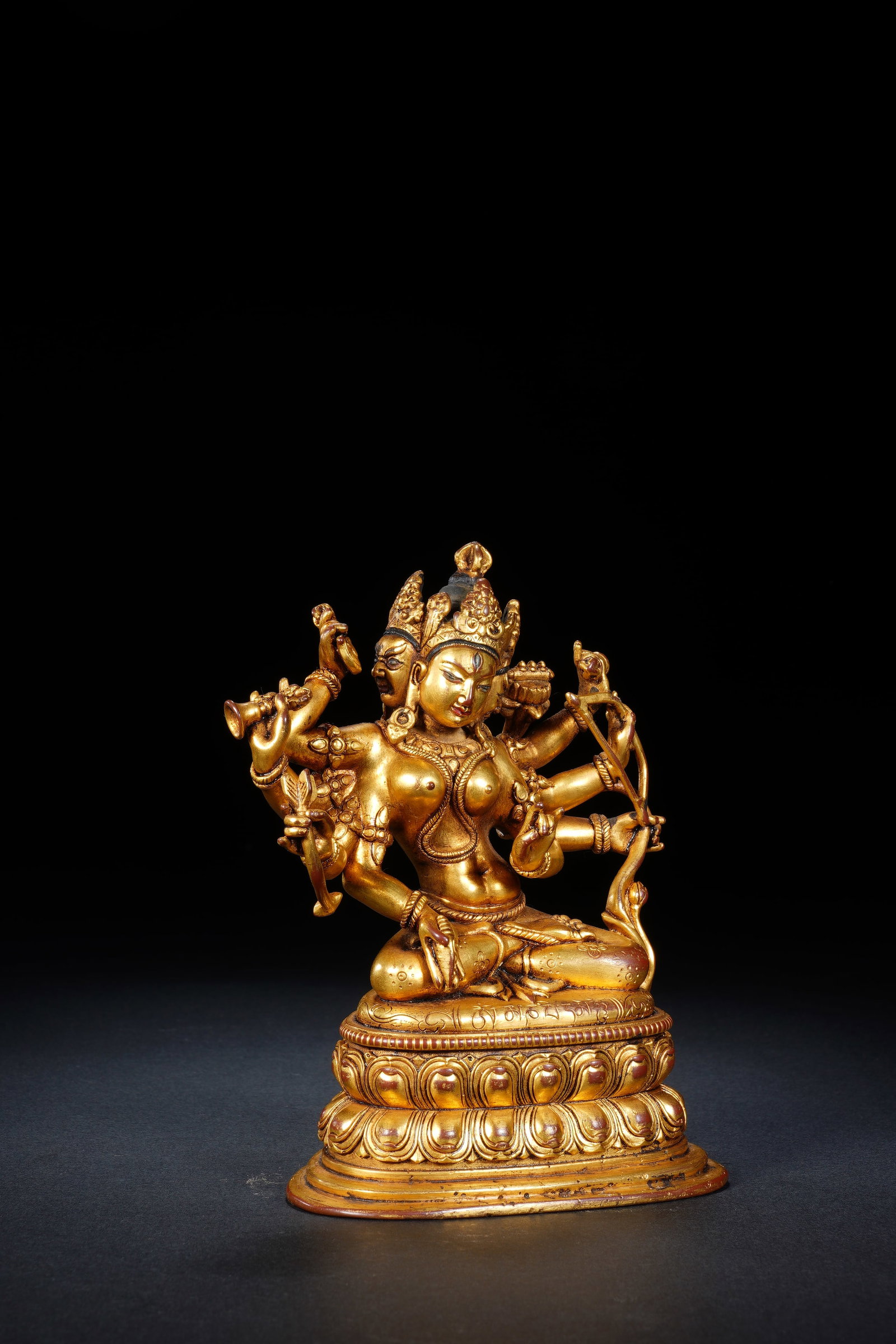 Gilt Bronze Sarasvati Figure - 4
