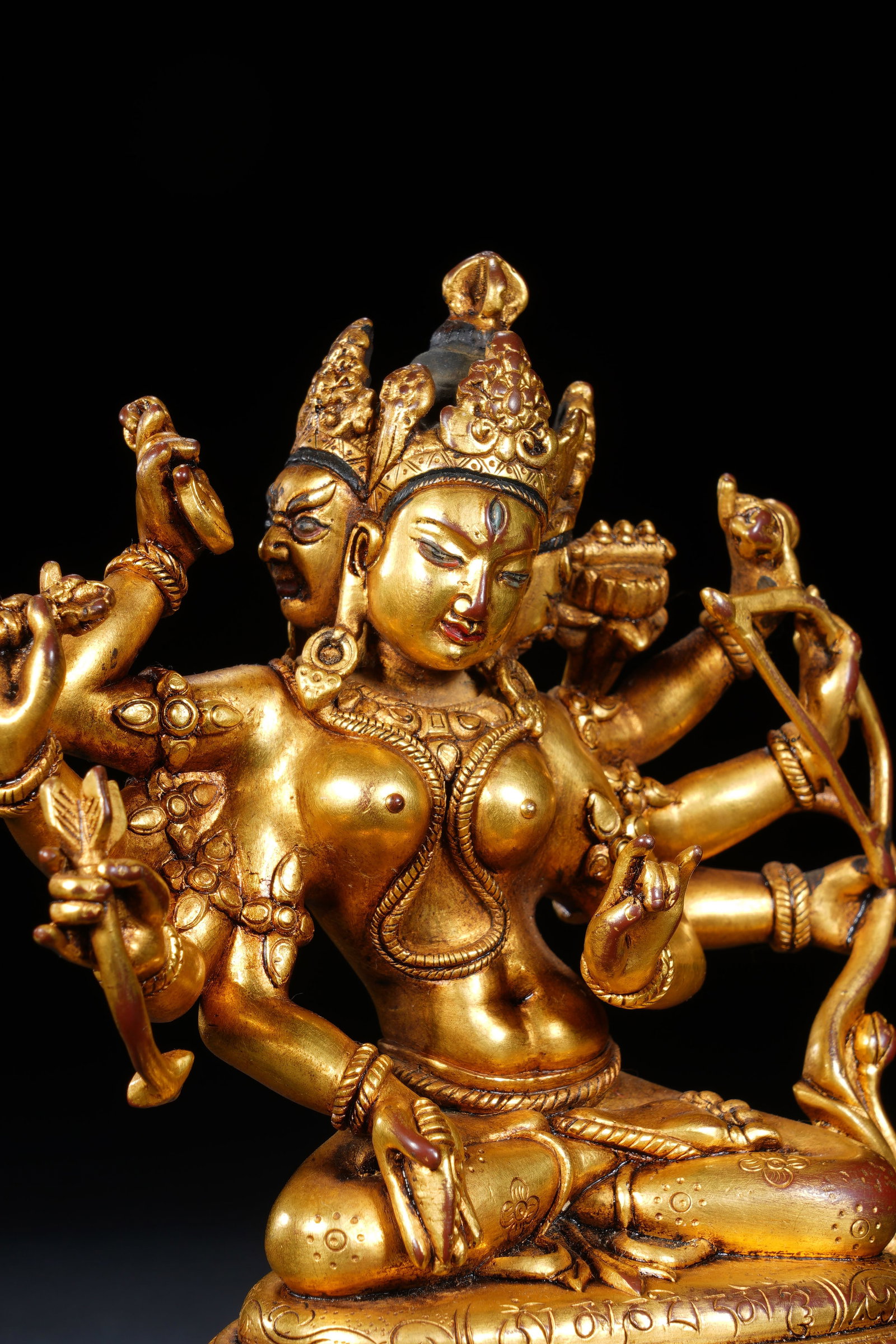 Gilt Bronze Sarasvati Figure - 5