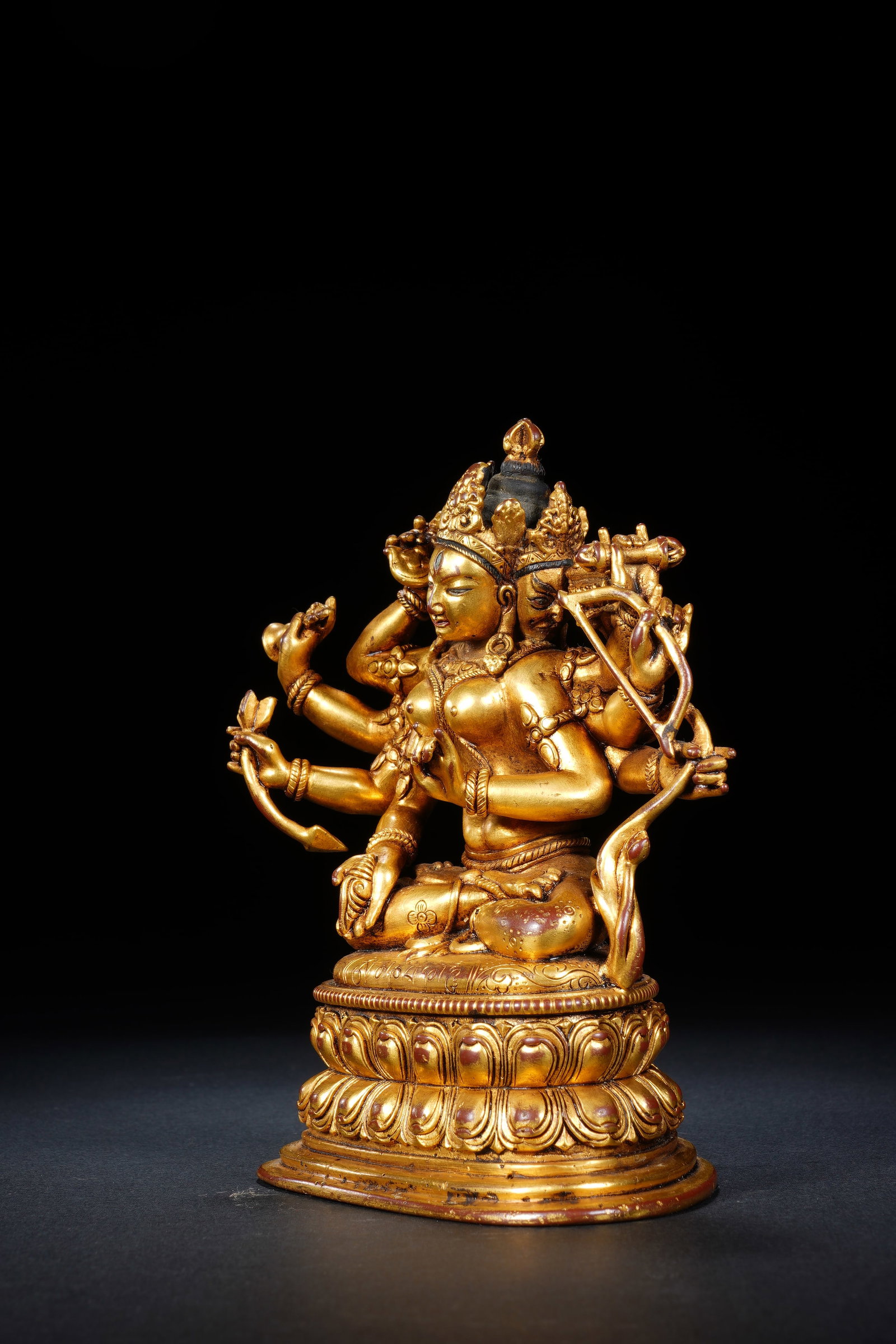 Gilt Bronze Sarasvati Figure - 6