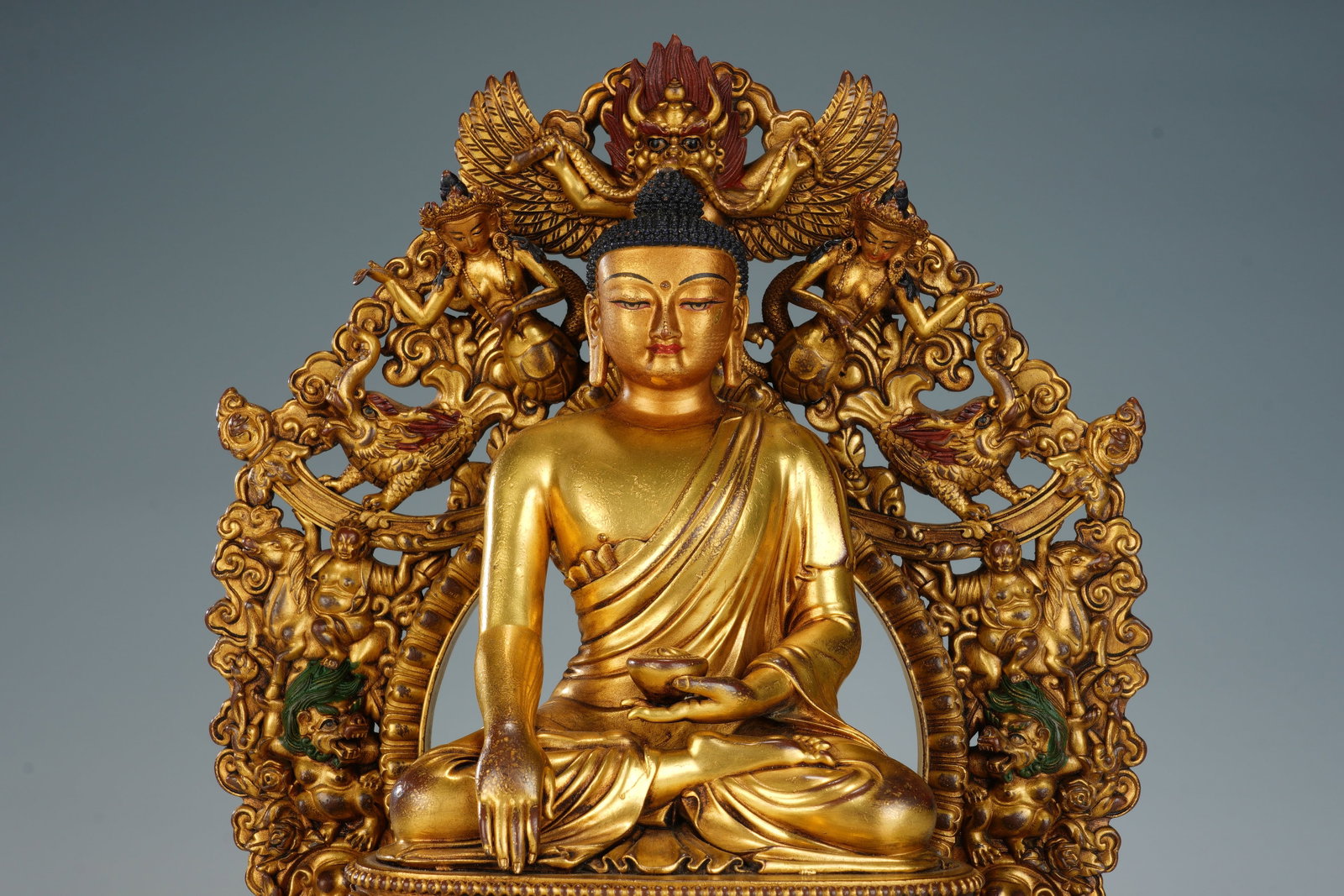 Gilt Bronze Sakyamuni Figure - 2