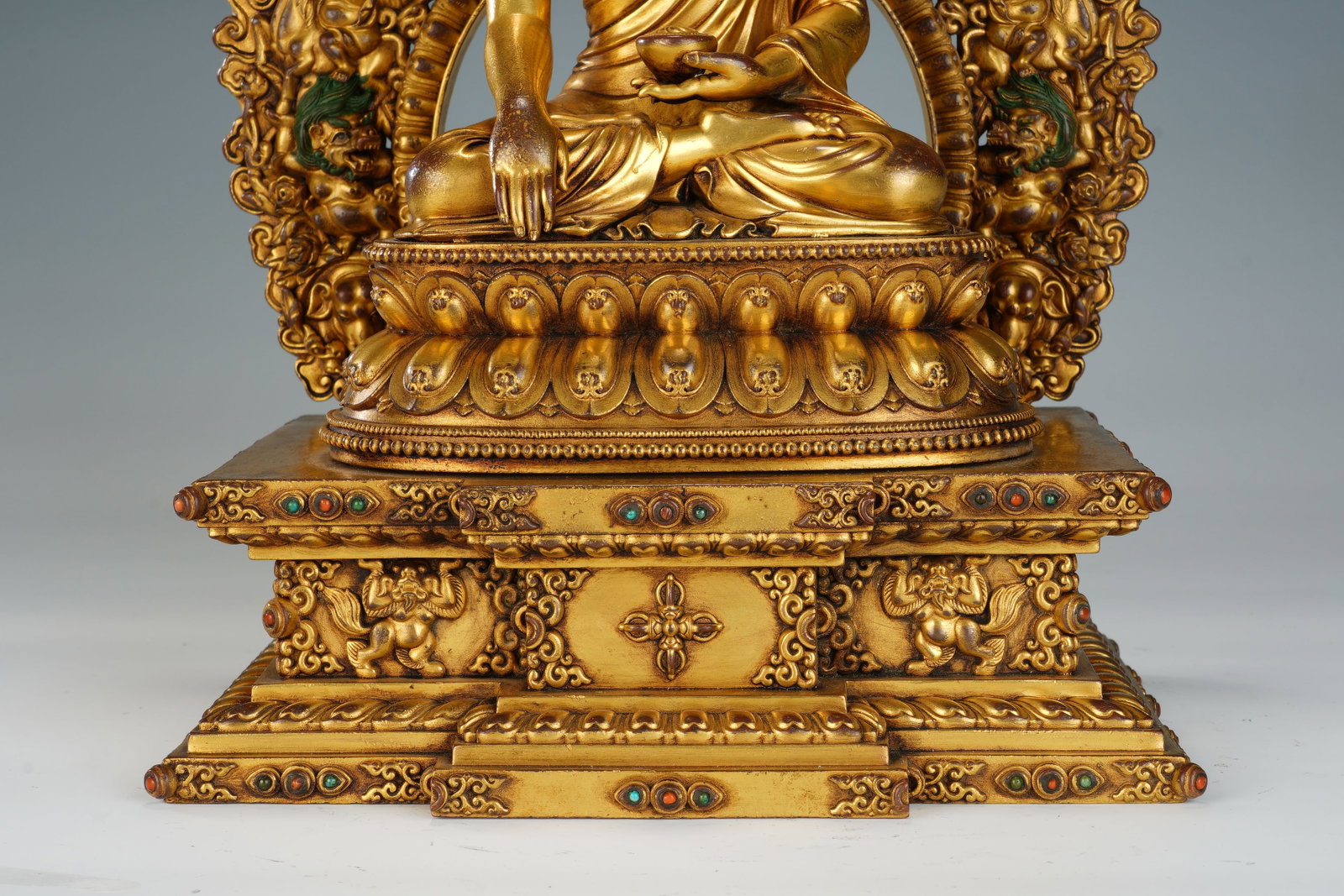 Gilt Bronze Sakyamuni Figure - 3
