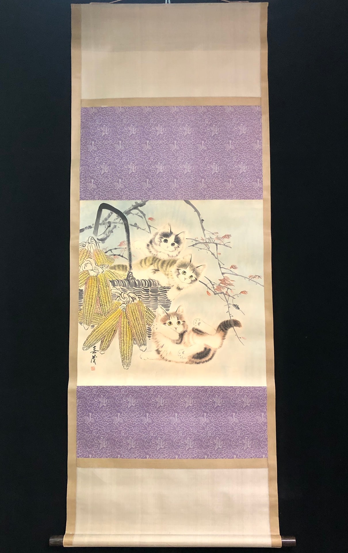 Chinese Drawing Cat Painting,Mi Chunmao Mark: Chinese Drawing Cat Painting,Mi Chunmao Mark (68 x 68cm)