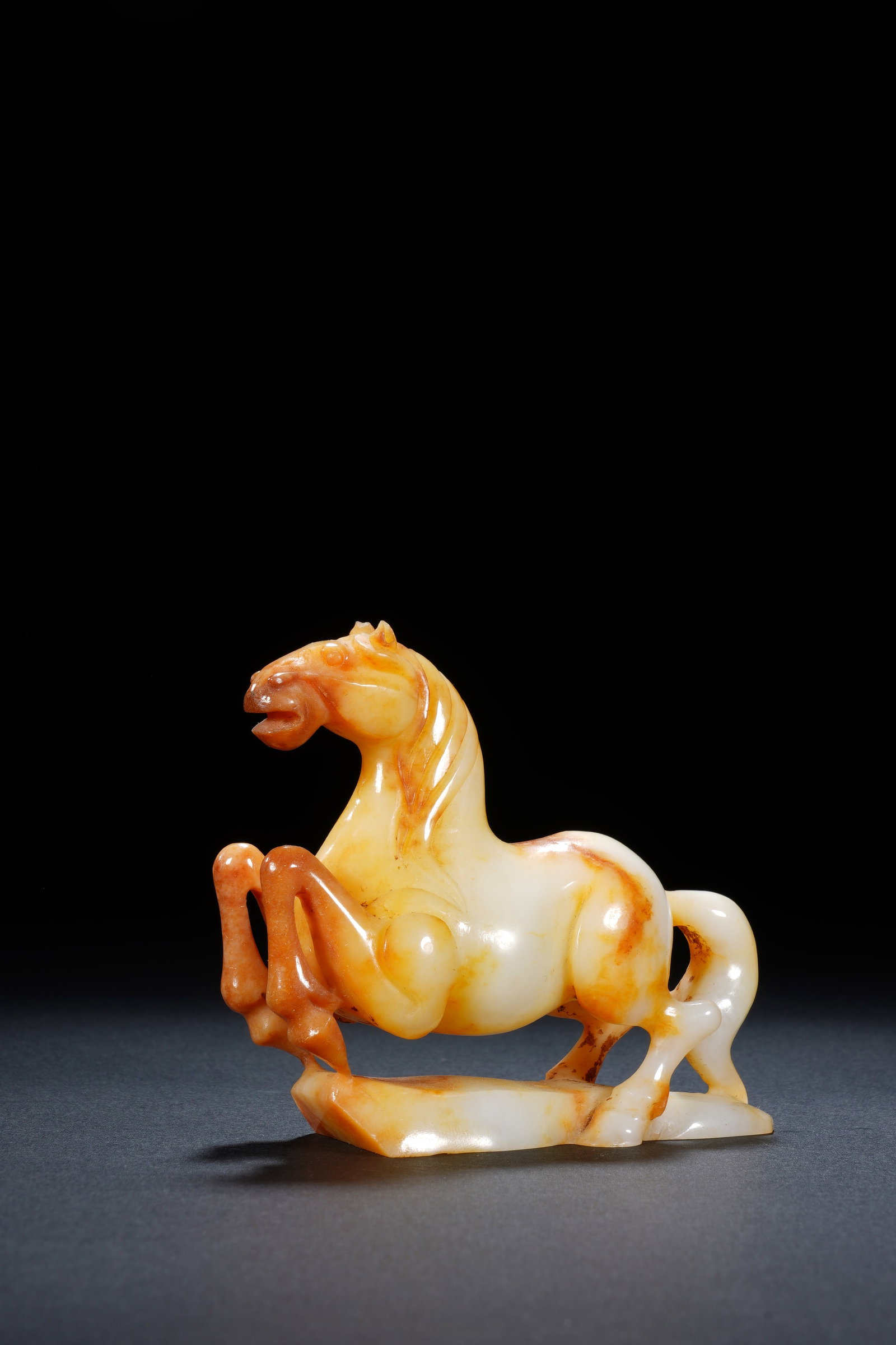Jade Carved Horse Shape Figure - 2