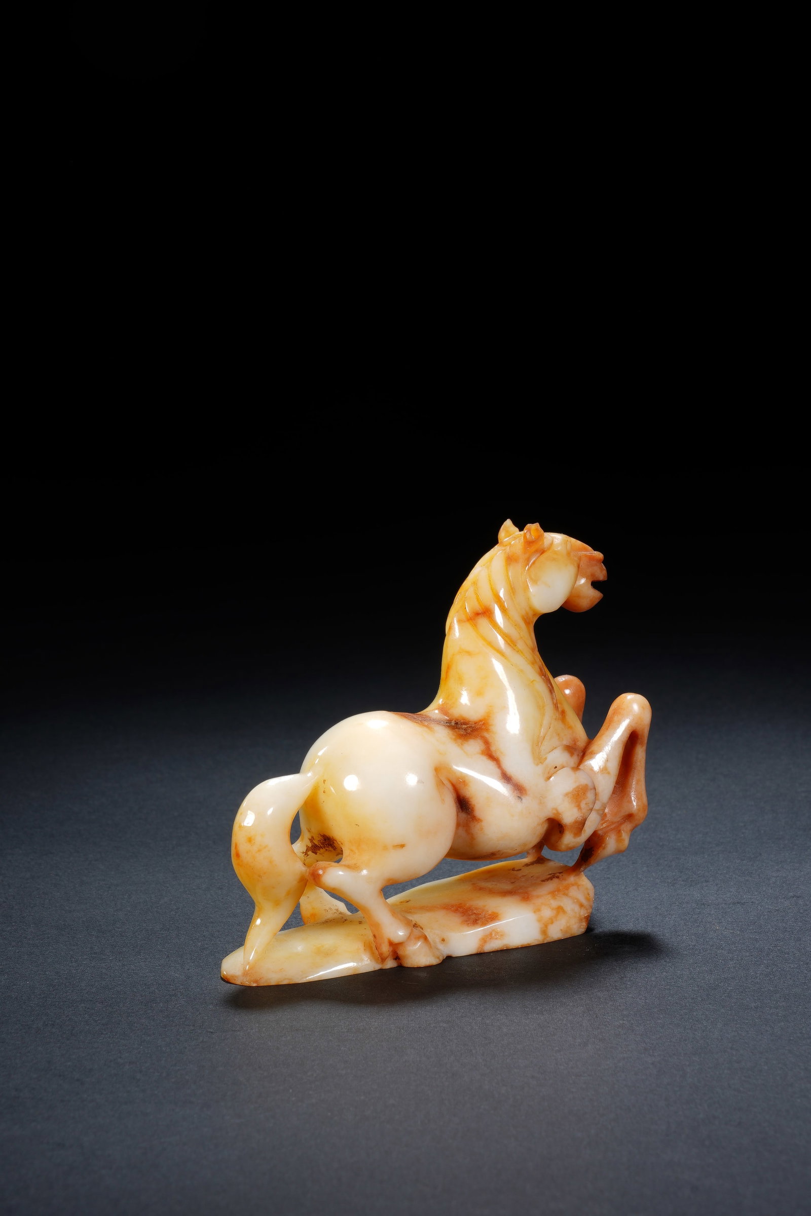 Jade Carved Horse Shape Figure - 5