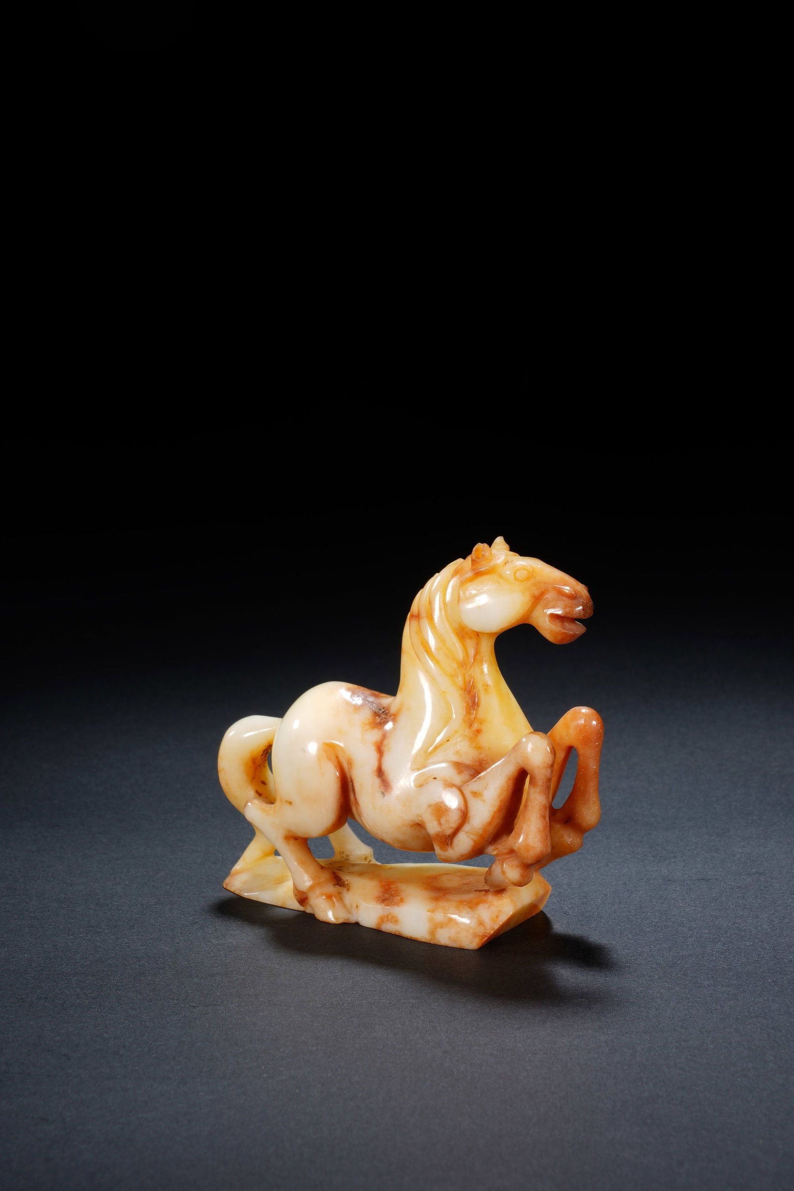 Jade Carved Horse Shape Figure - 6