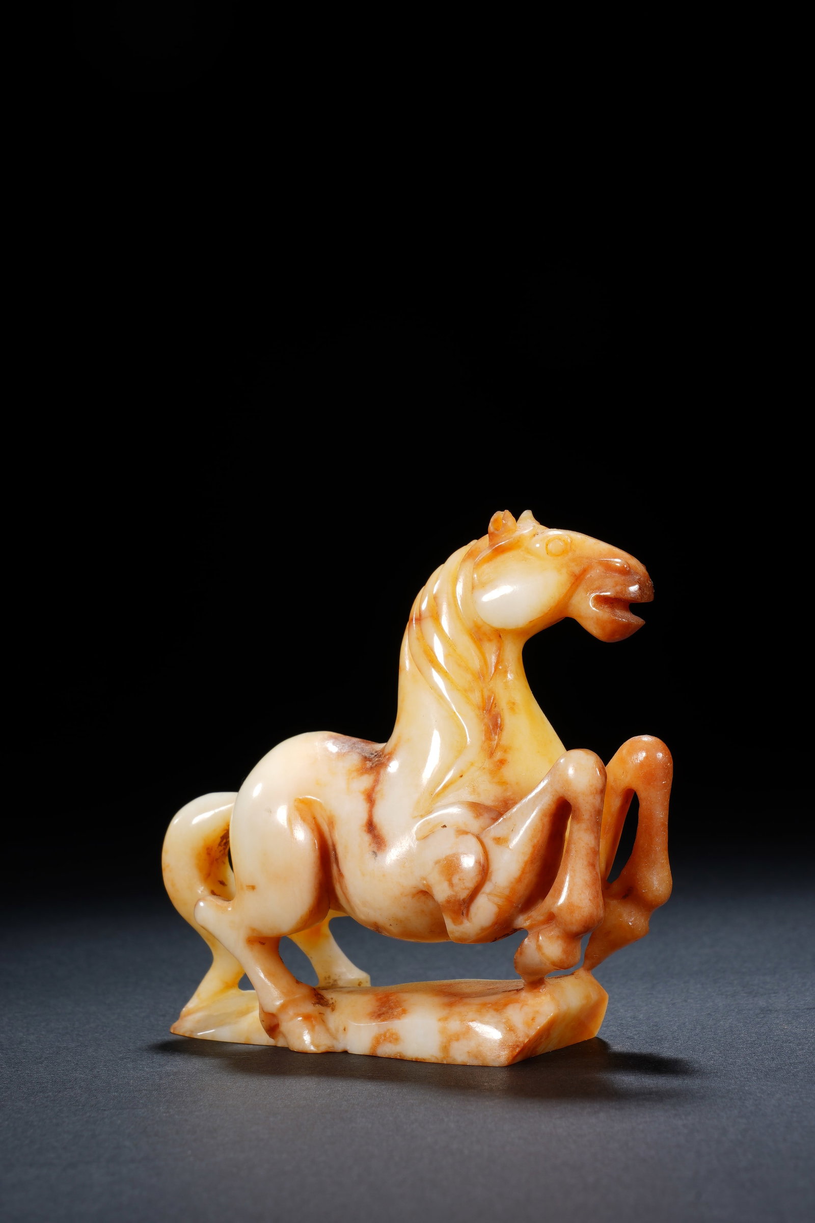 Jade Carved Horse Shape Figure - 7
