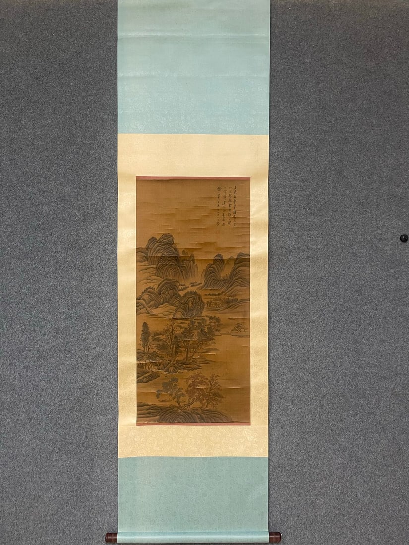 Chinese Drawing Landscape Painting,Wang Hui Mark: Chinese Drawing Landscape Painting,Wang Hui Mark (46 x 98cm)