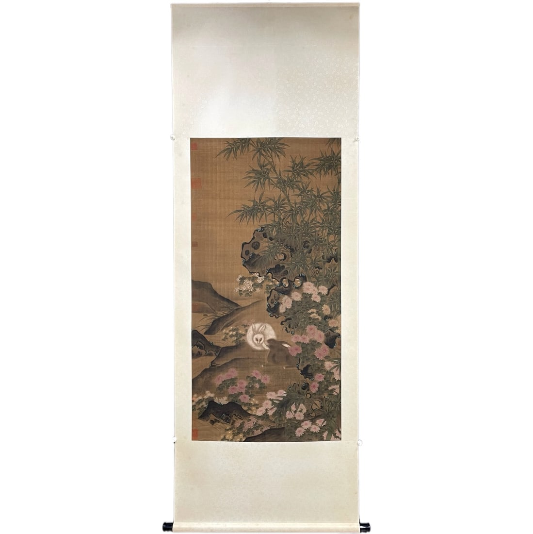Chinese Drawing Bamboo and Stone & Rabbit Painting,Yi Yuanji Mark (1 of 14)