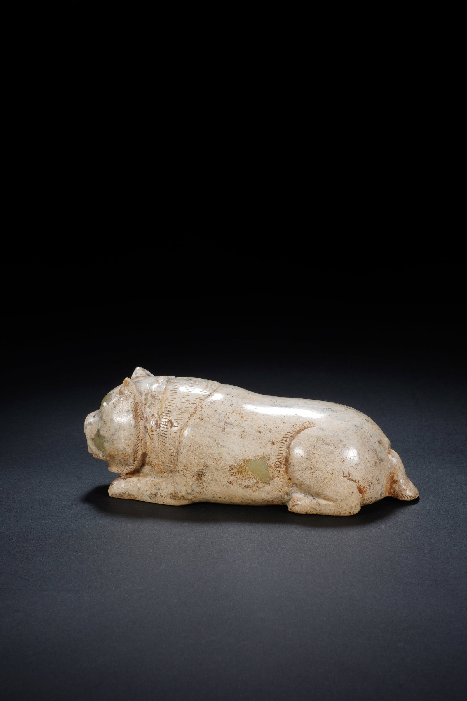 Jade Carved Bear Shape Figure - 4