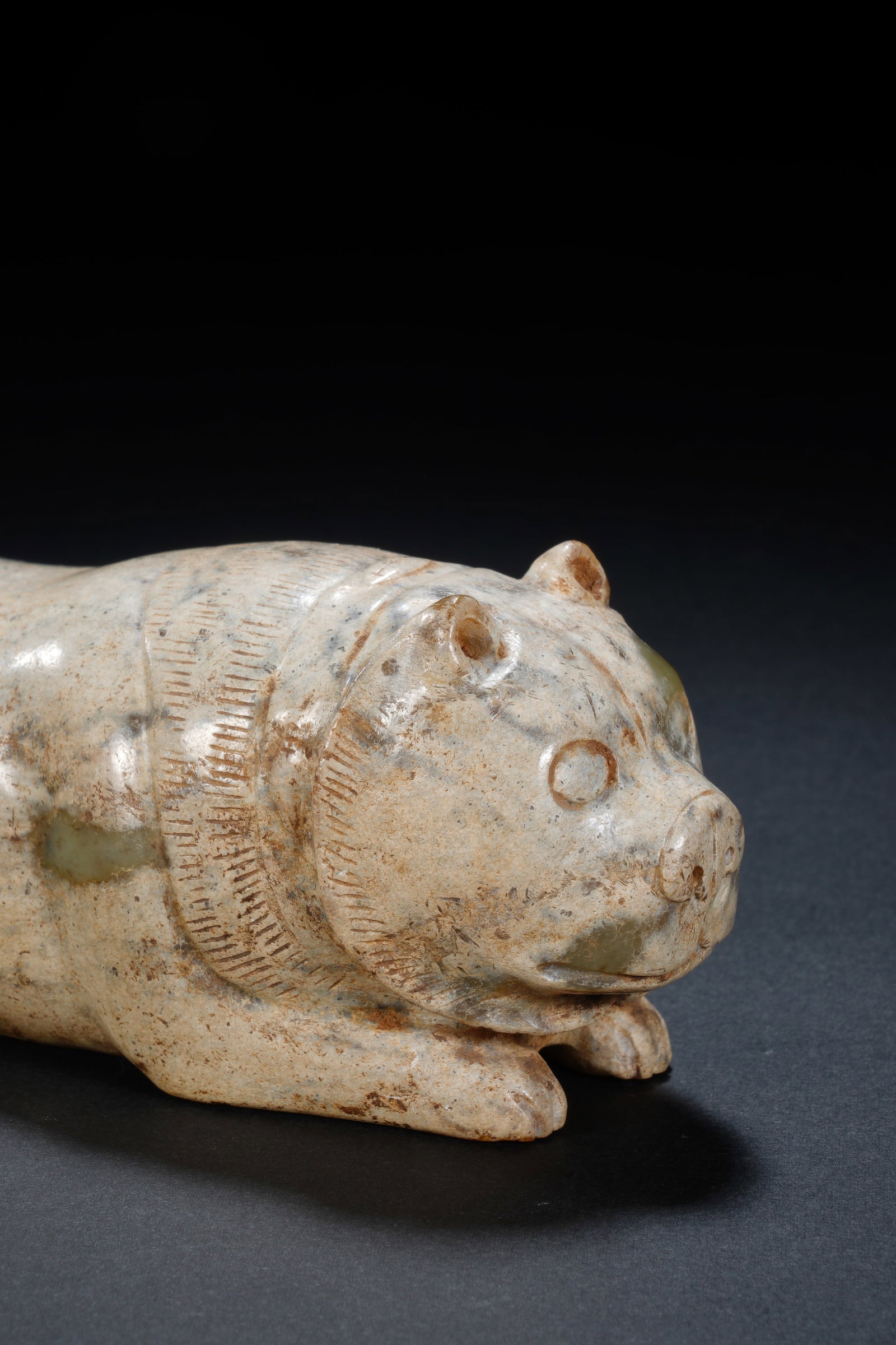 Jade Carved Bear Shape Figure - 7