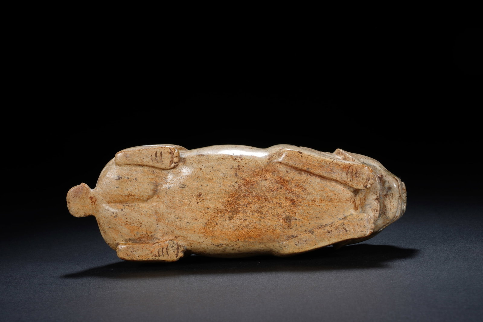 Jade Carved Bear Shape Figure - 8