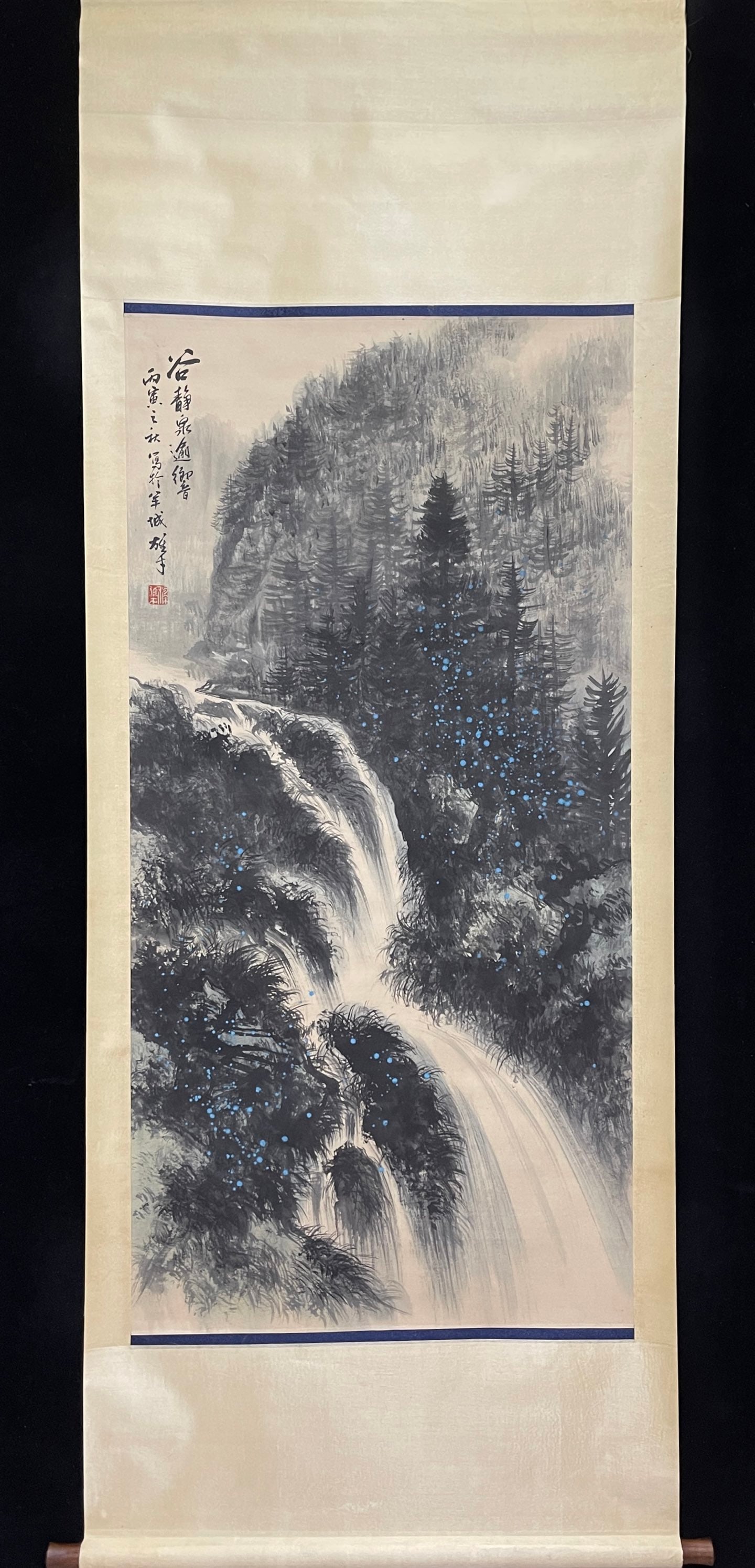 Chinese Drawing Landscape Painting,Li Xiongcai Mark: Chinese Drawing Landscape Painting,Li Xiongcai Mark (68 x 137cm)