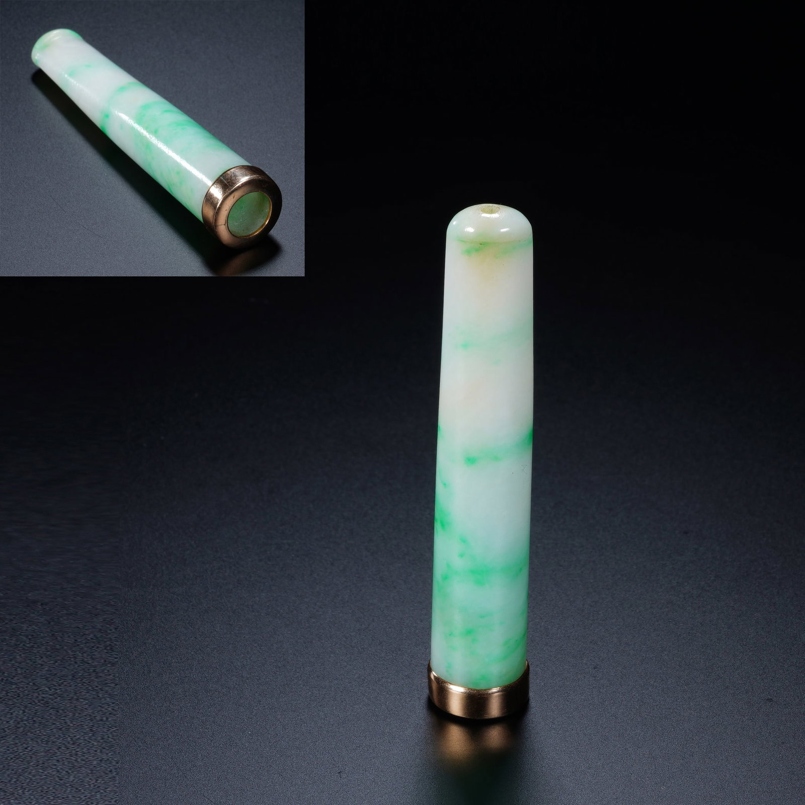 Jadeite Cigarette Holder: Jadeite Cigarette Holder (6.7cm,Weight 16g)