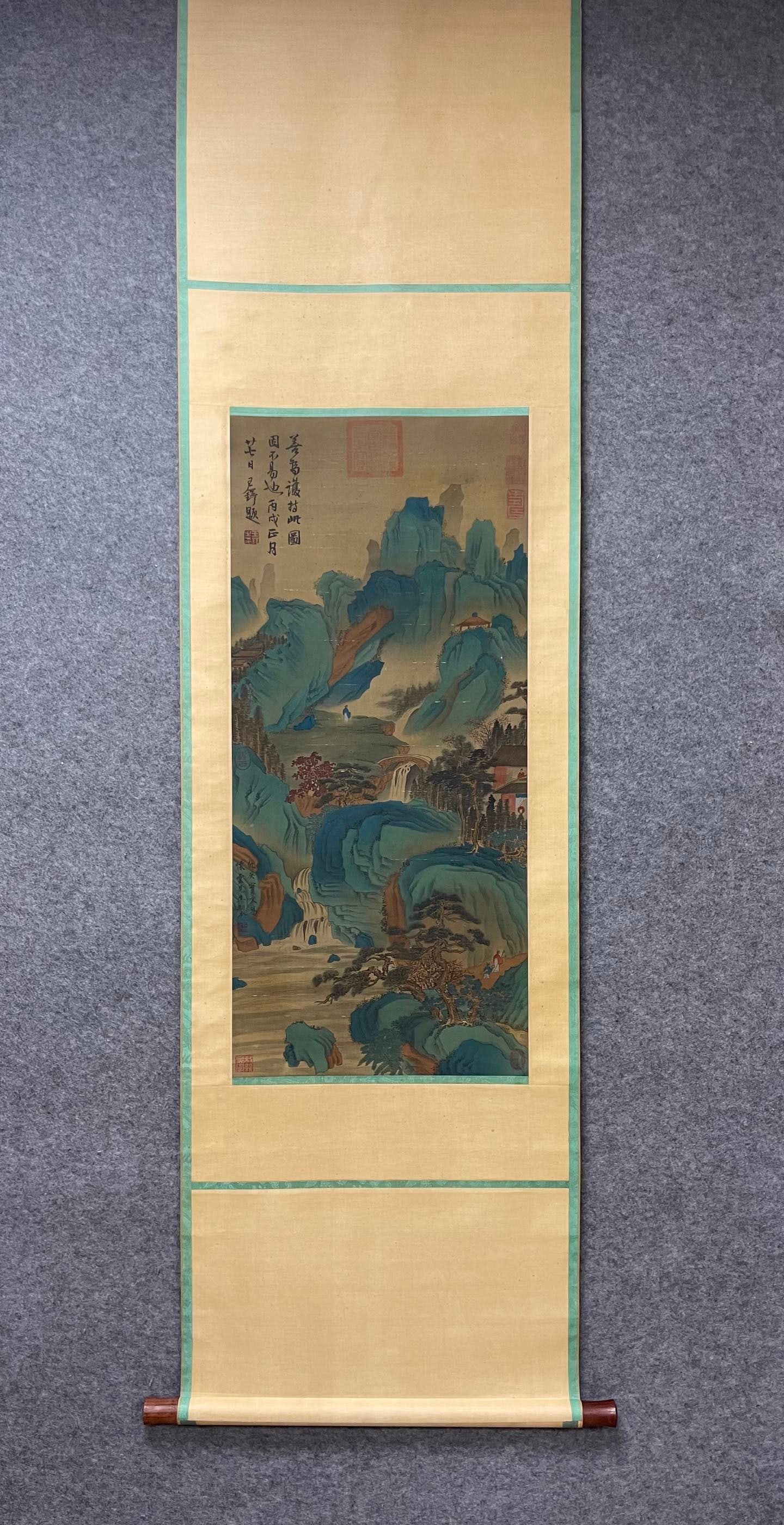 Chinese Drawing Landscape and Character Story Painting,Qiu Ying Mark: Chinese Drawing Landscape and Character Story Painting,Qiu Ying Mark (42.3 x 94cm)