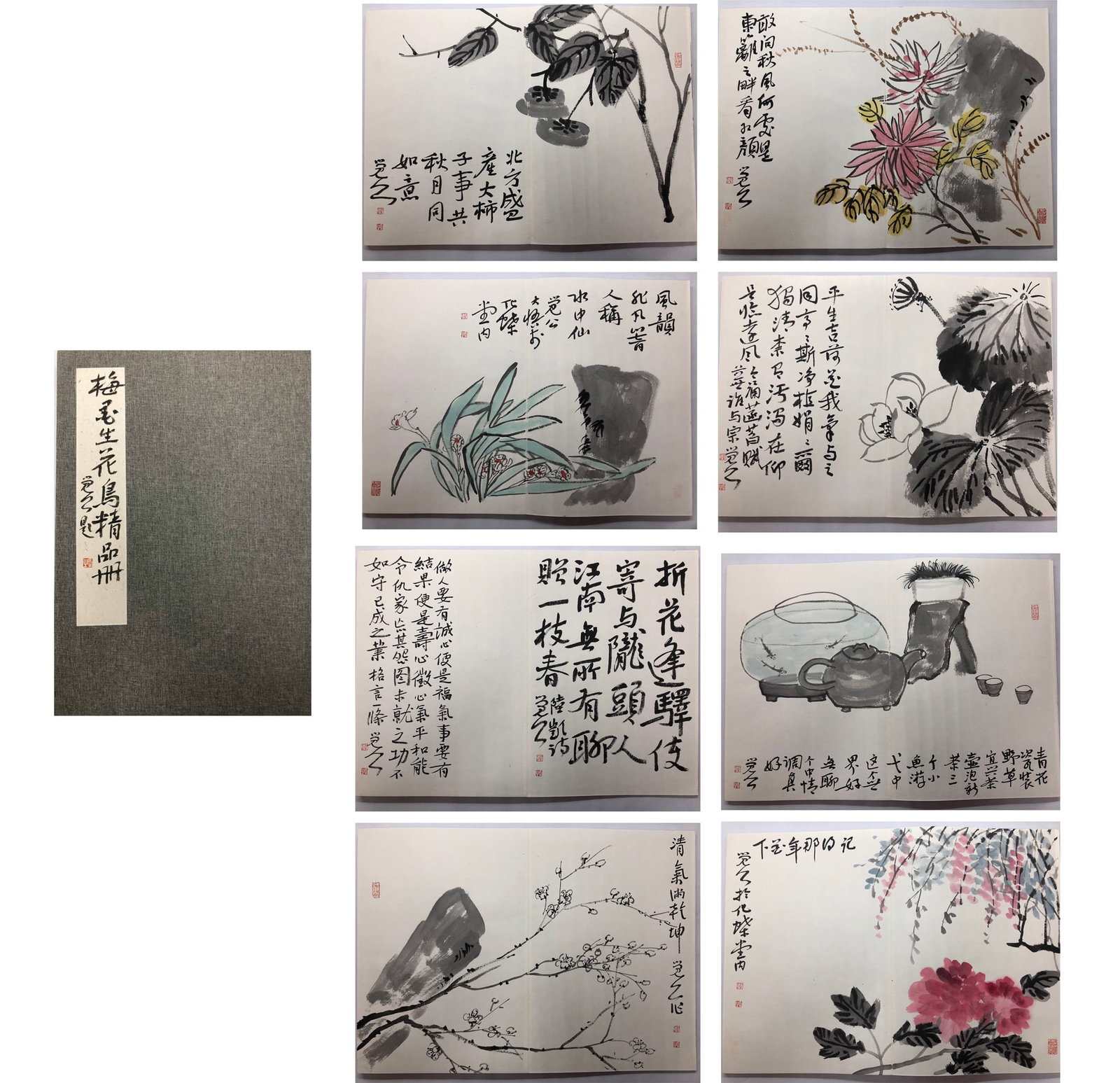 Chinese Drawing Flower Painting Album,Mei Mosheng Mark: Chinese Drawing Flower Painting Album,Mei Mosheng Mark (50 x 70cm)