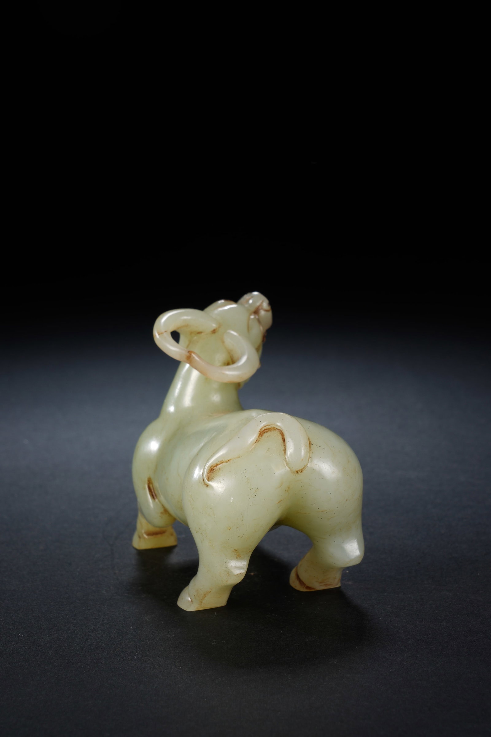 Jade Carved Ox Shape Figure - 7