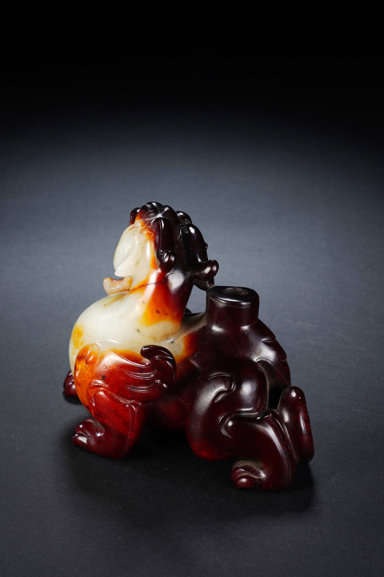 Jade Carved Beast Shape Figure - 8