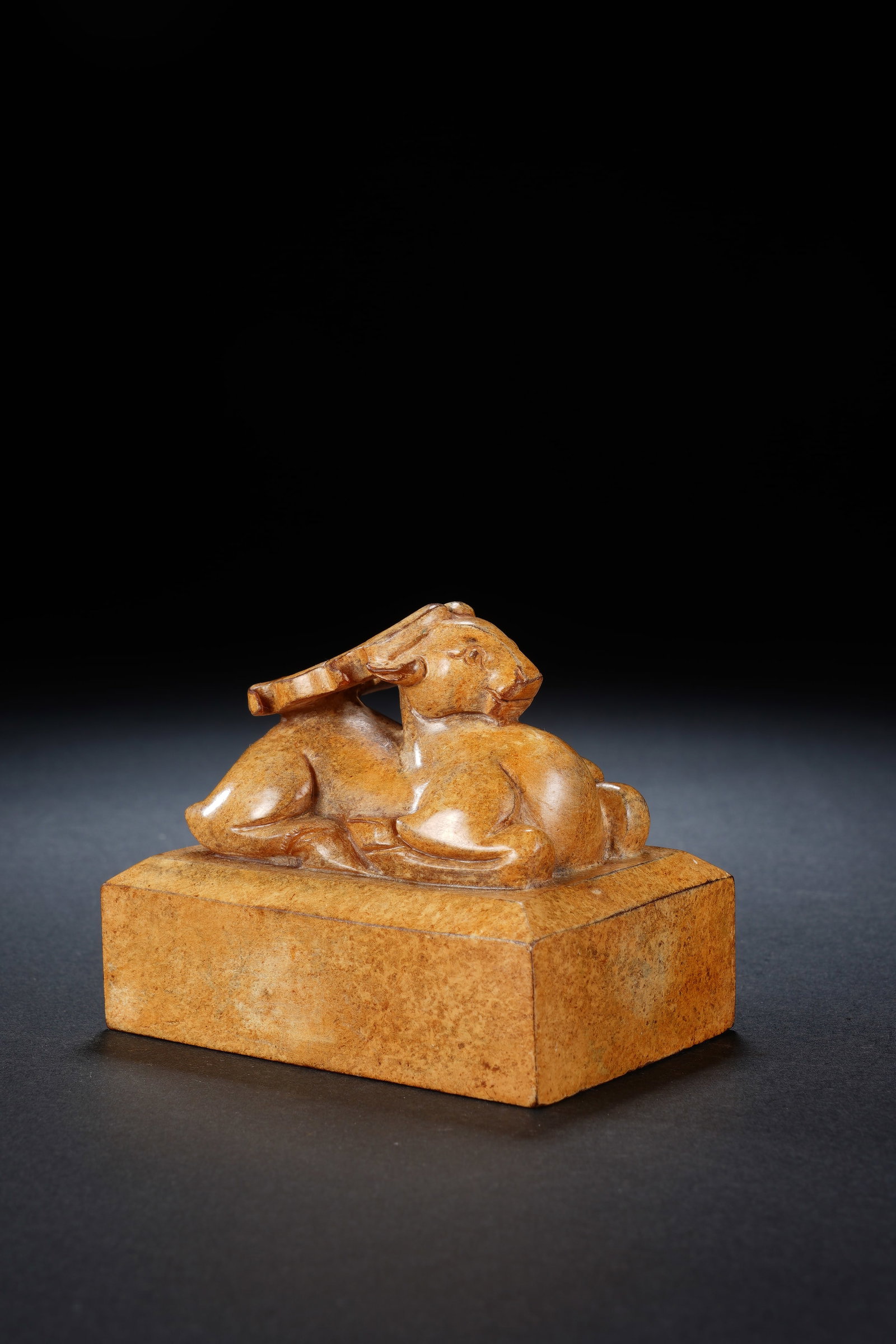 Jade Carved Ram Shape Stone Seal - 2