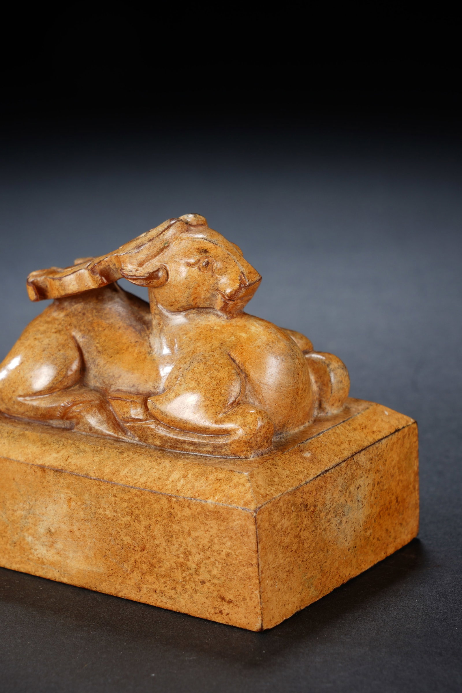 Jade Carved Ram Shape Stone Seal - 3