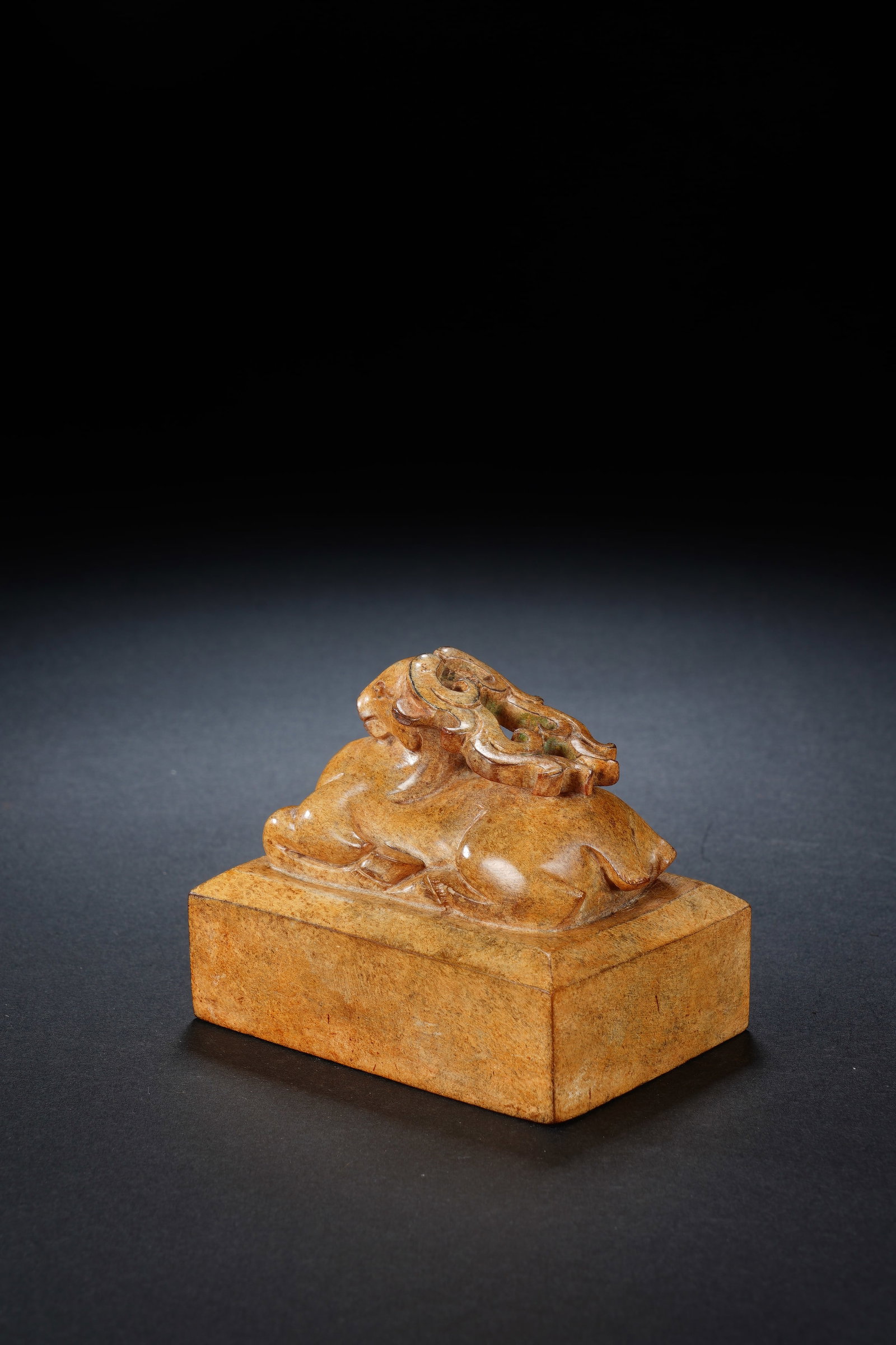 Jade Carved Ram Shape Stone Seal - 6
