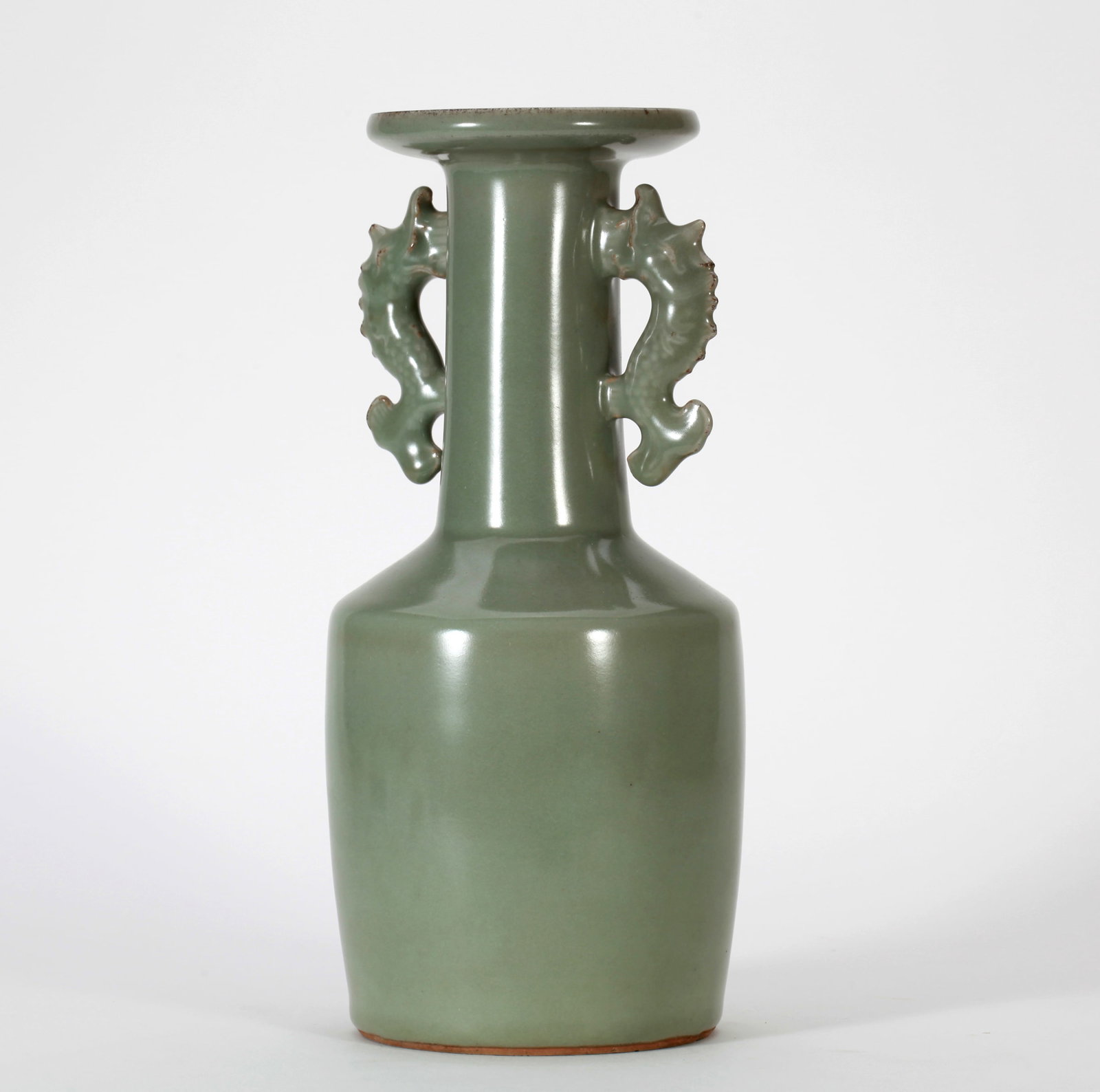 A LONGQUAN WARE TWO-DRAGON-EARED VASE - 8