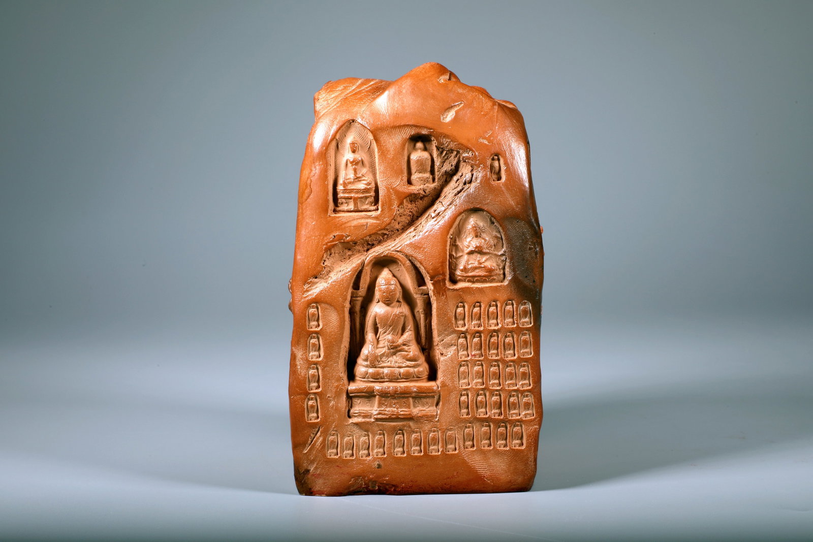 A POTTERY BUDDHA SEAL - 2