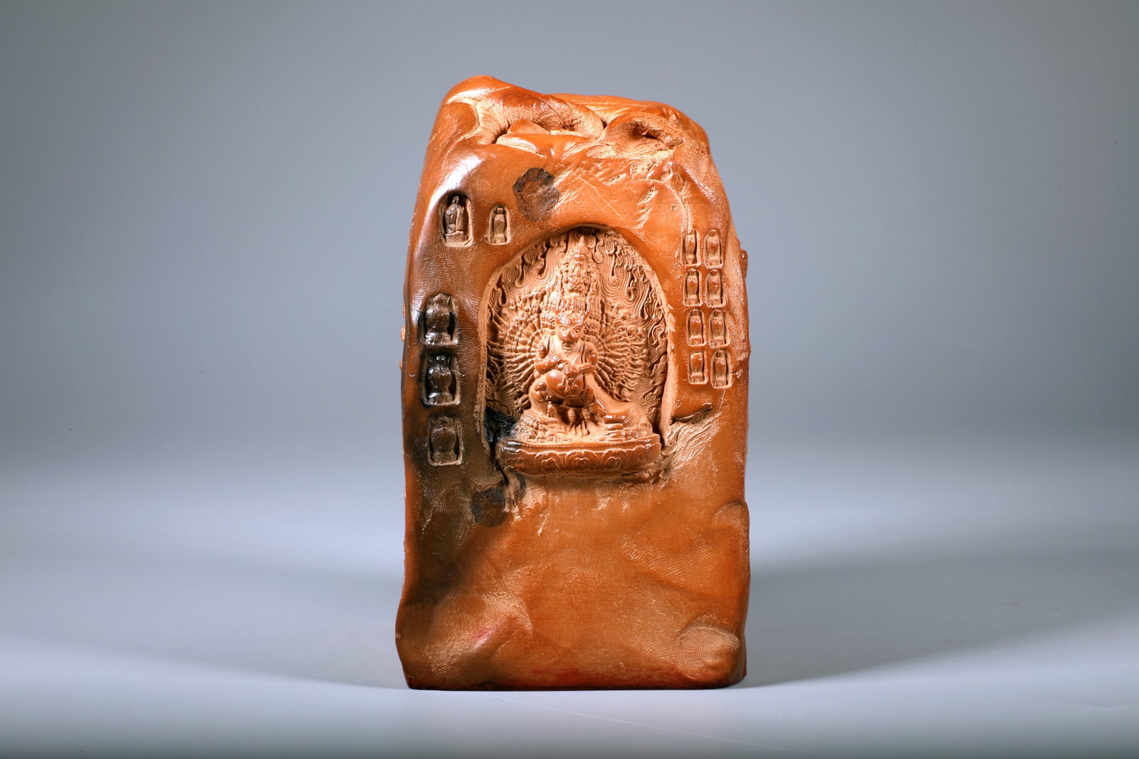A POTTERY BUDDHA SEAL - 3