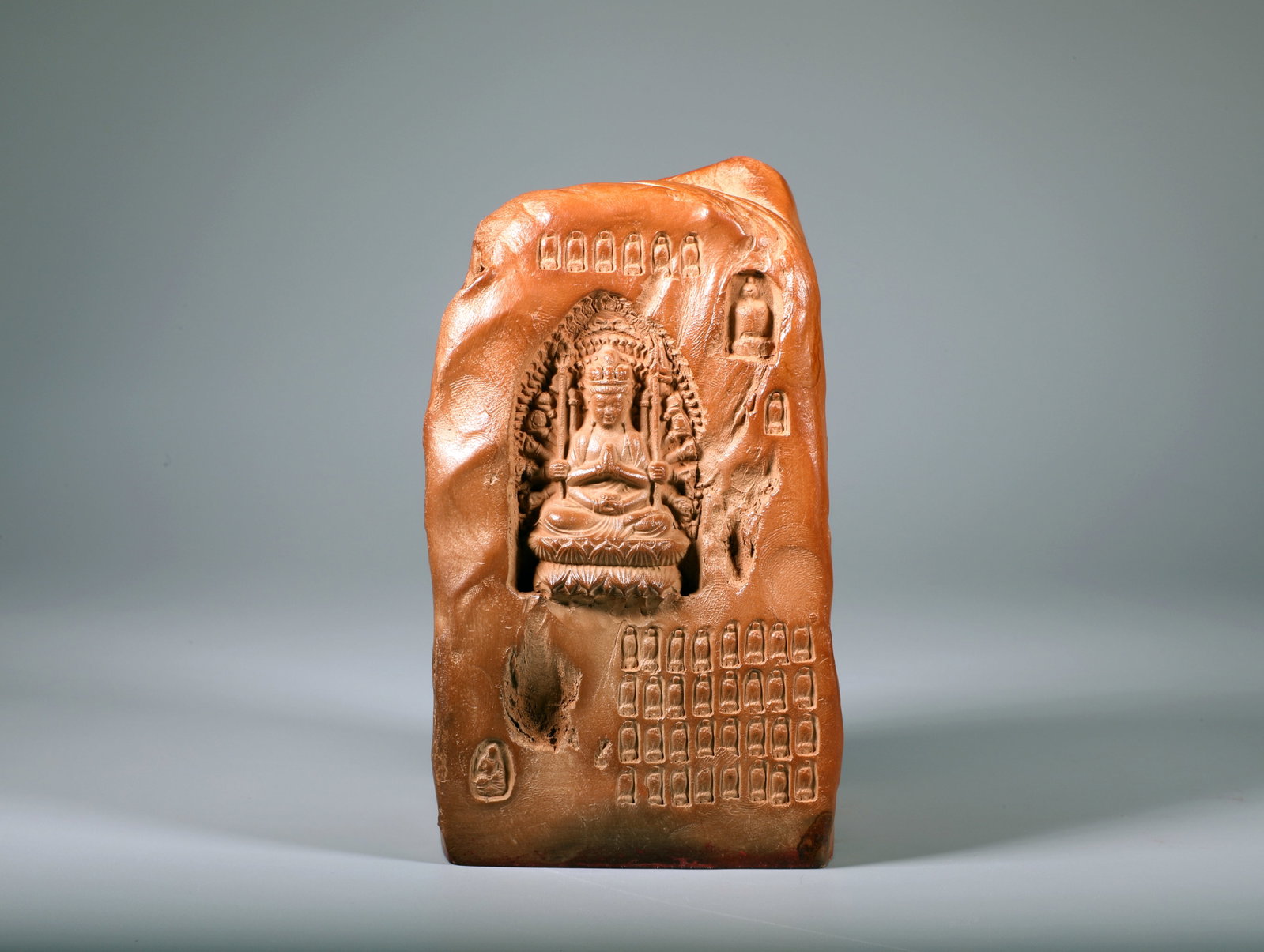 A POTTERY BUDDHA SEAL - 5