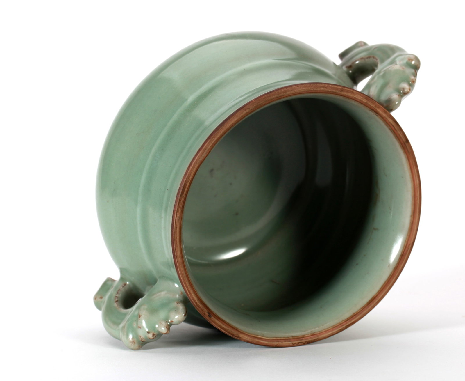 A LONGQUAN WARE TWO-EARED CENSER - 12
