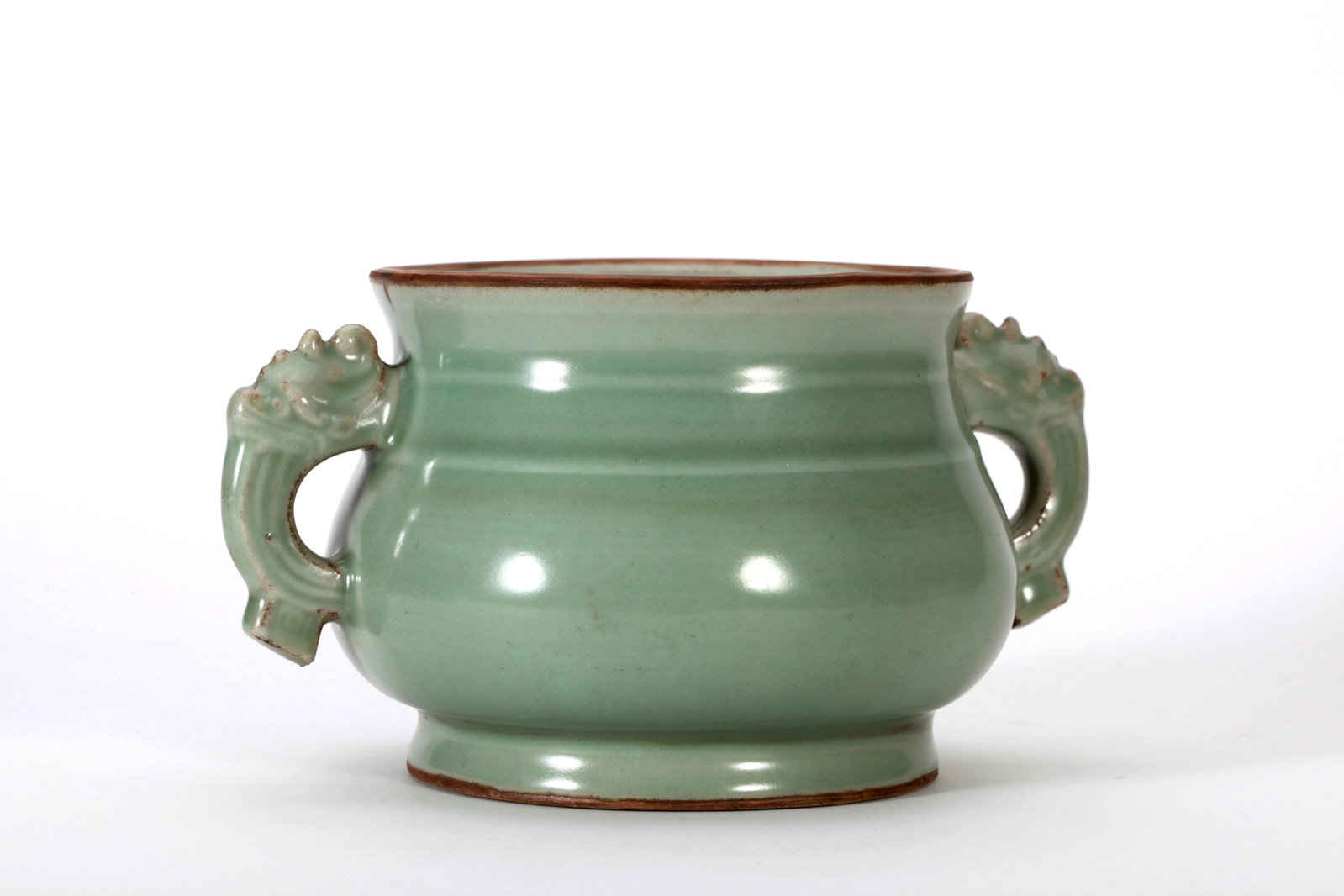 A LONGQUAN WARE TWO-EARED CENSER - 9