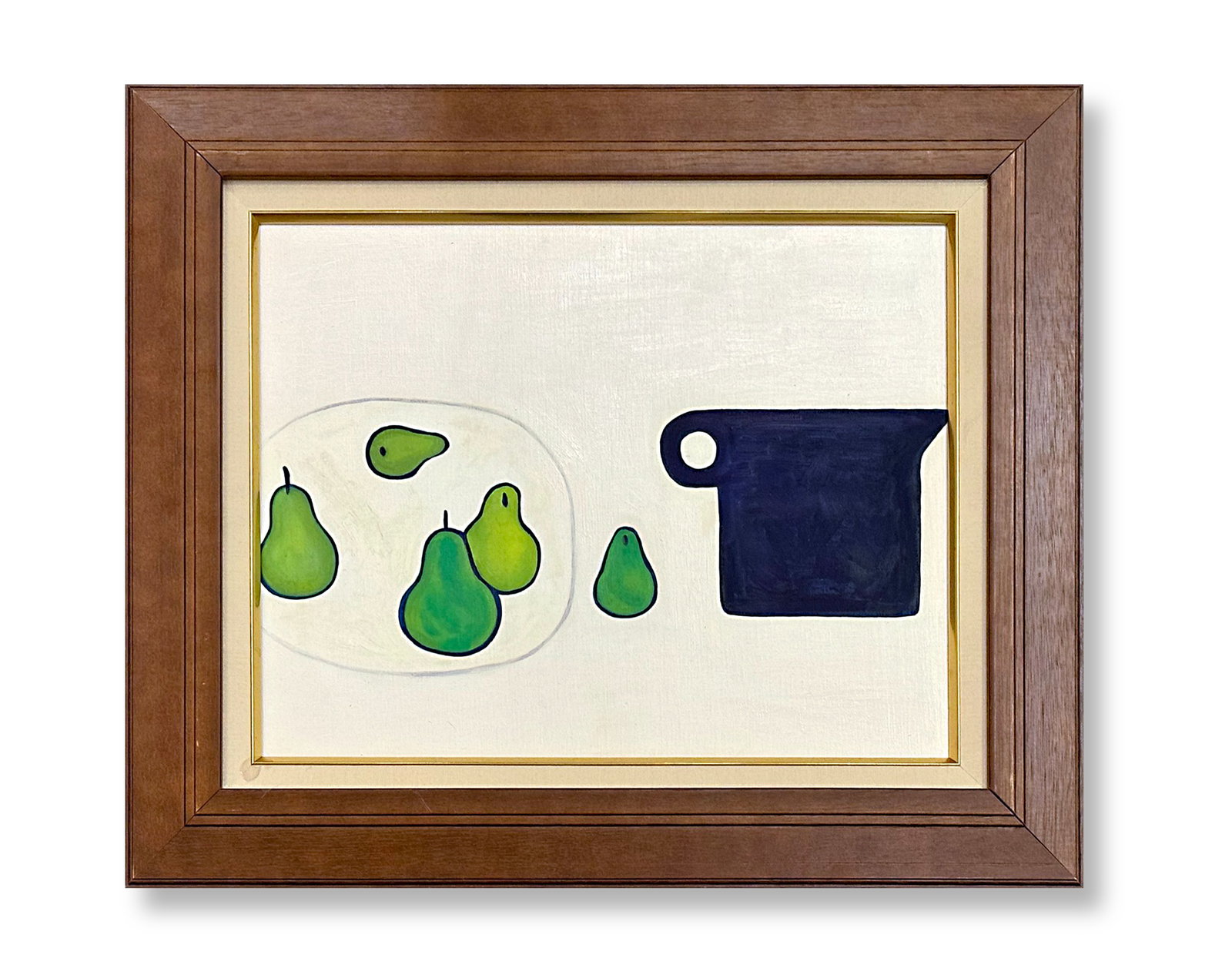 AN OIL PAINTING ON CANVAS WITH THE MARK OF WILLIAM SCOTT, R.A.: AN OIL PAINTING ON CANVAS WITH THE MARK OF WILLIAM SCOTT, R.A. 32*41cm