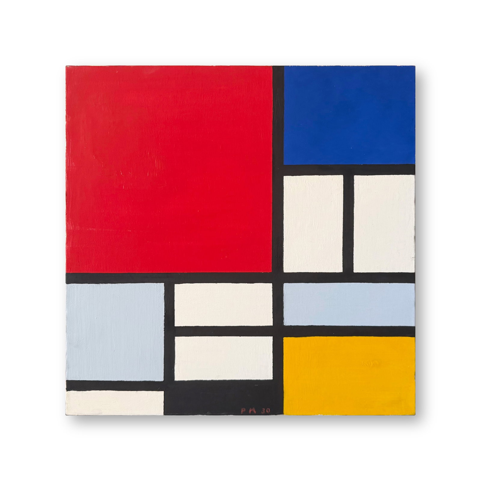 AN OIL PAINTING ON CANVAS WITH THE MARK OF PIET MONDRIAN (1 of 3)