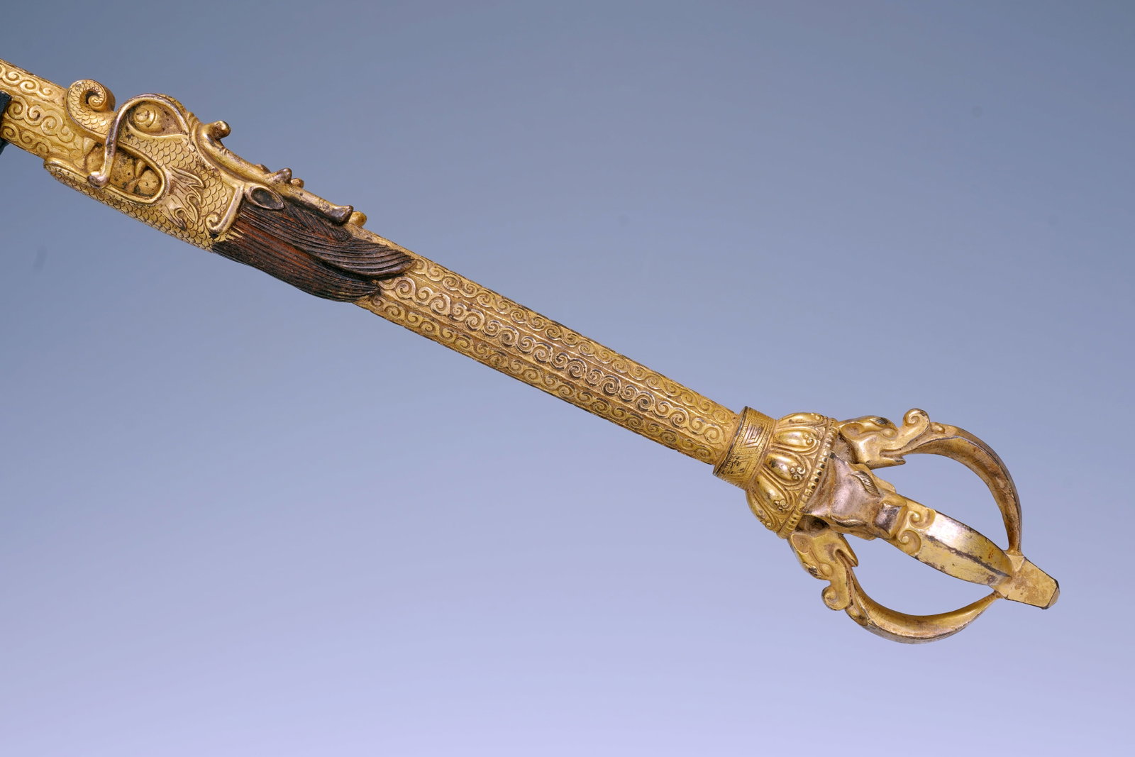 A GILT-BRONZE RITUAL IMPLEMENT - 4