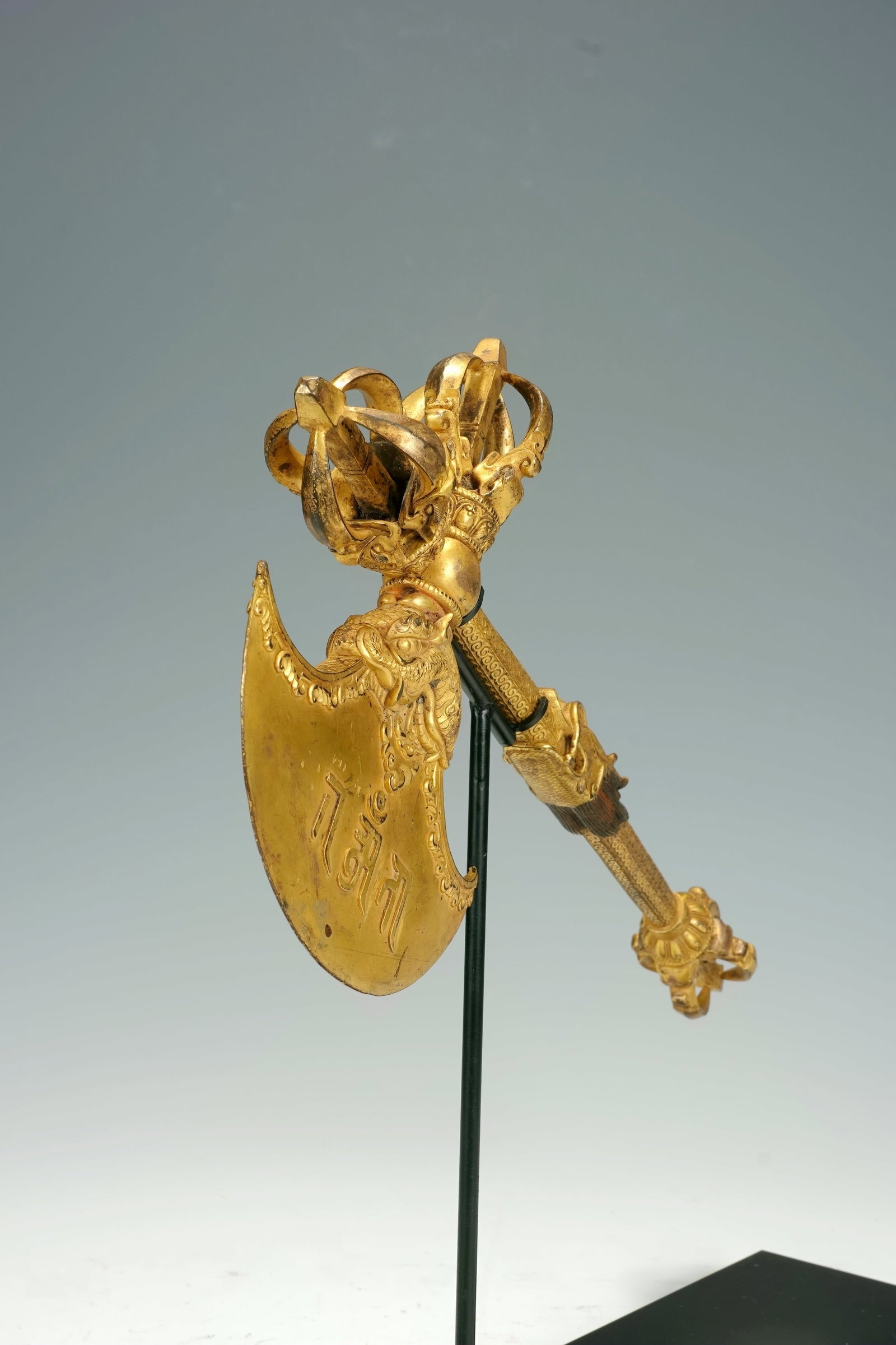 A GILT-BRONZE RITUAL IMPLEMENT - 5