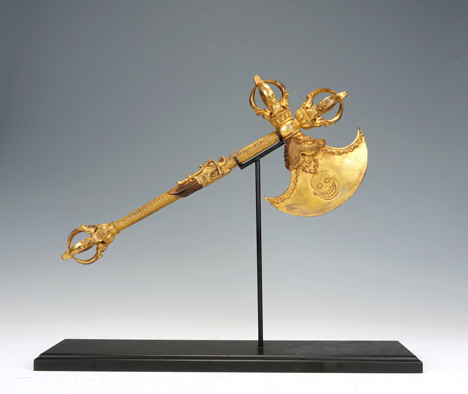 A GILT-BRONZE RITUAL IMPLEMENT - 6
