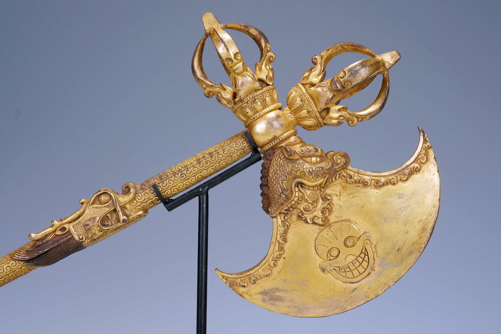 A GILT-BRONZE RITUAL IMPLEMENT - 7