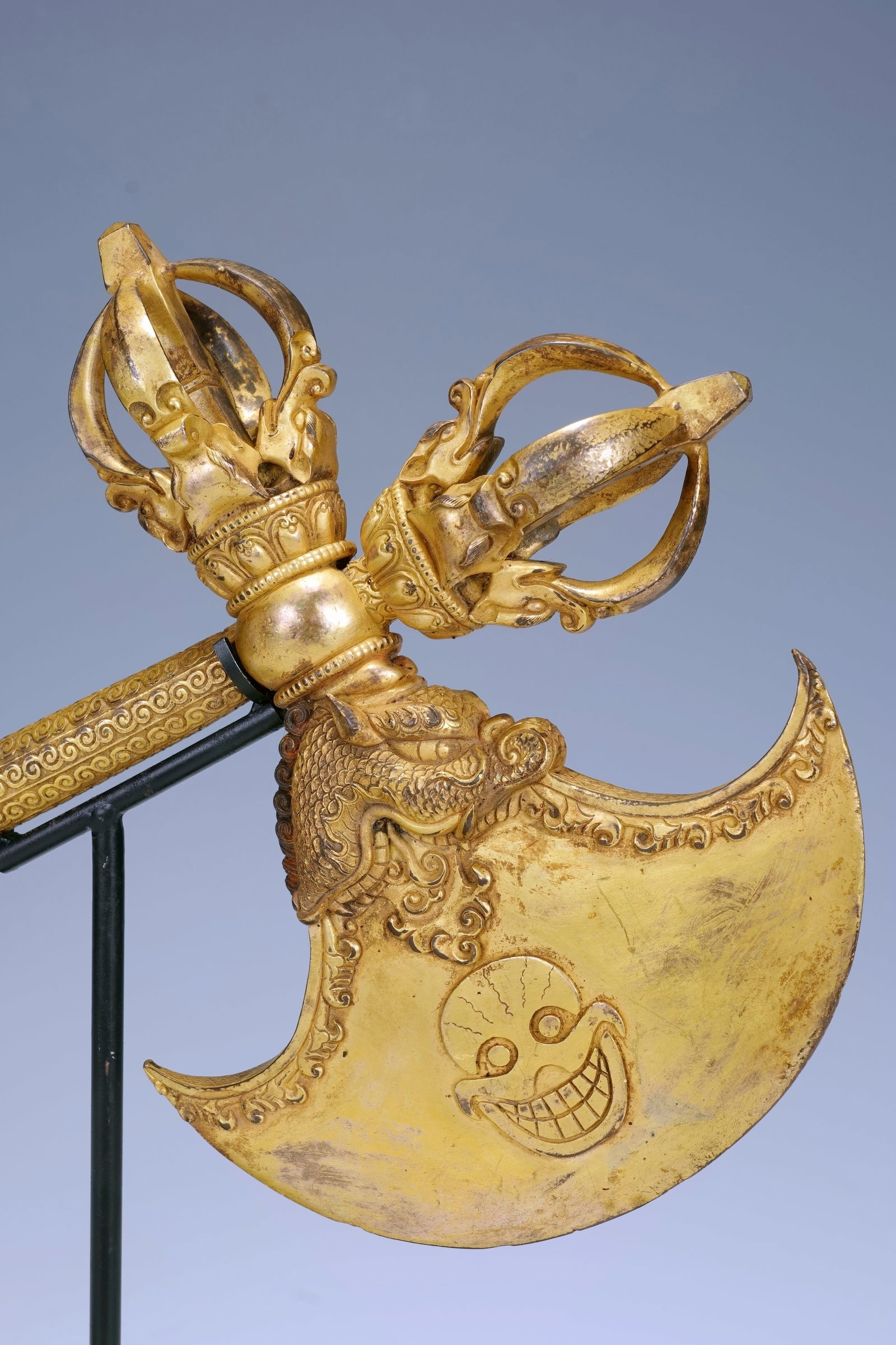 A GILT-BRONZE RITUAL IMPLEMENT - 9