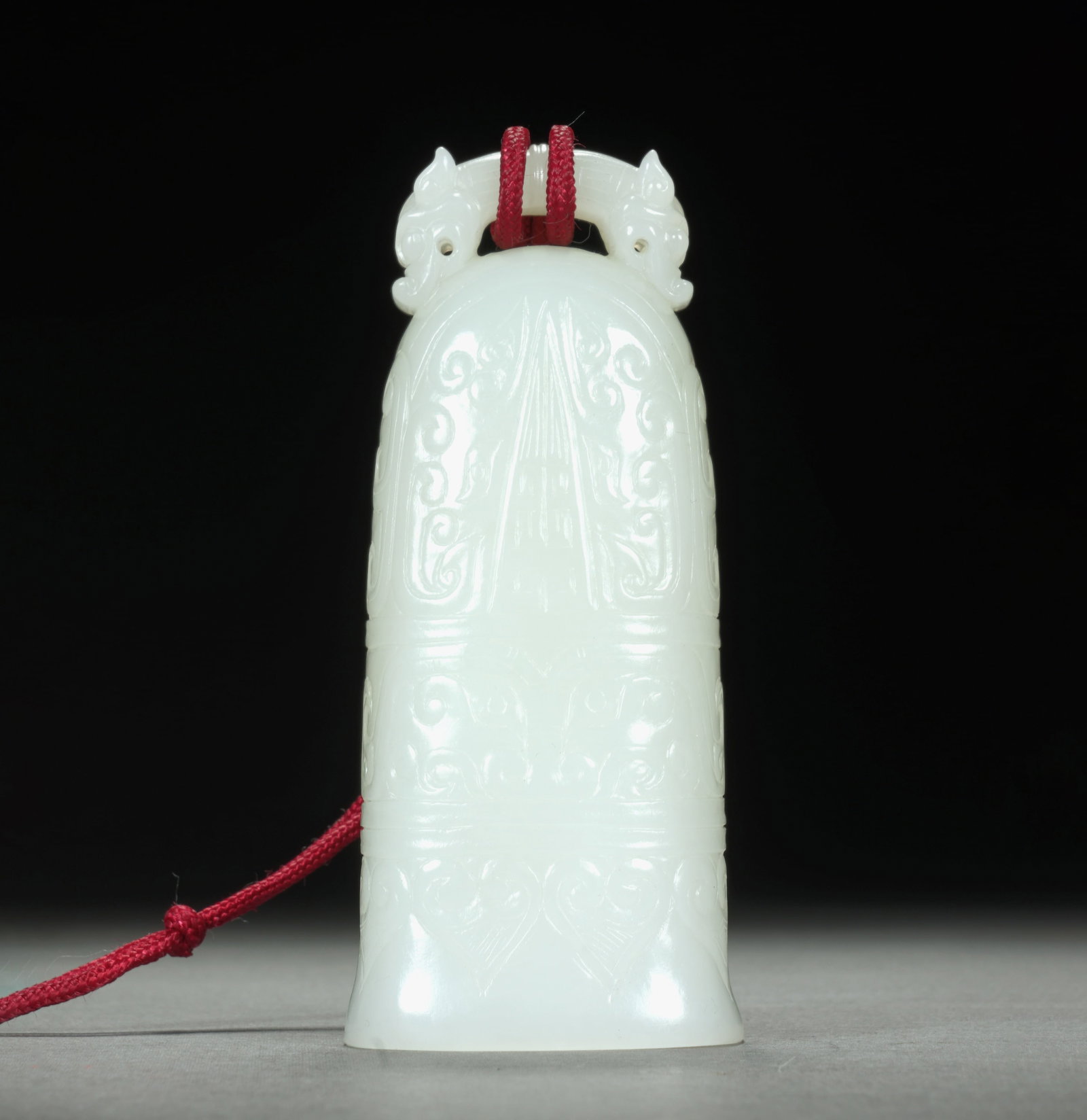 A WHITE JADE CHIME BELL (1 of 8)