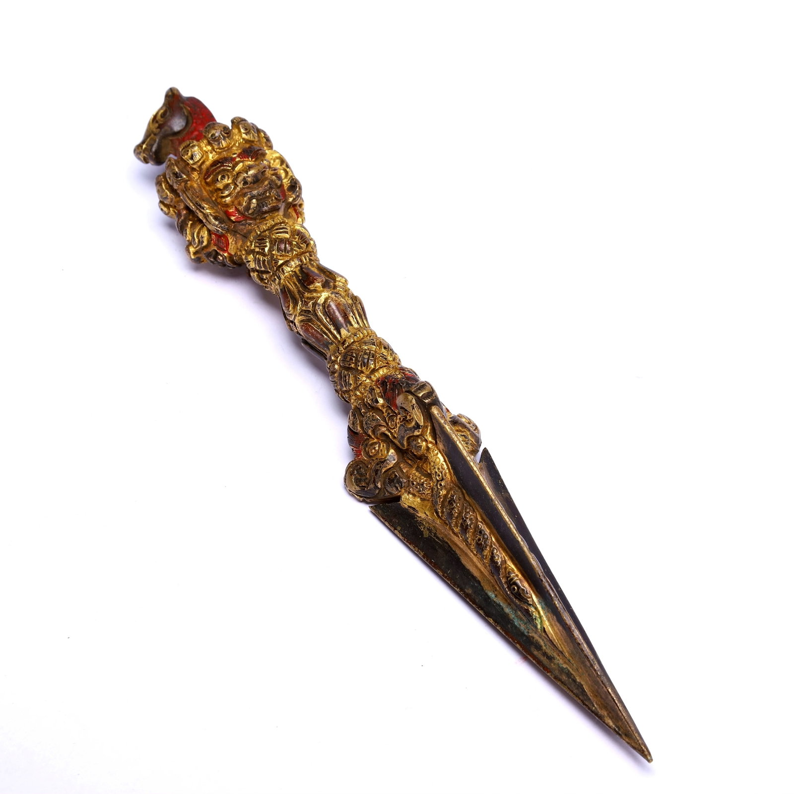 A GILT-BRONZE RITUAL IMPLEMENT - 4