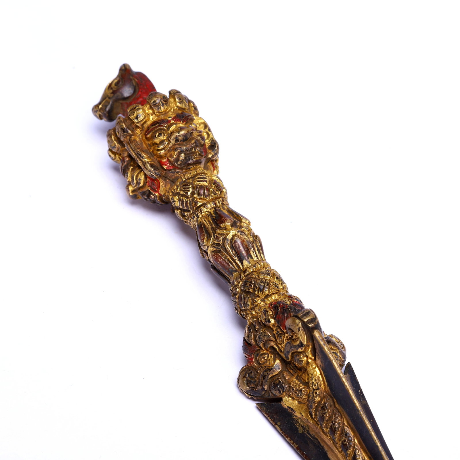 A GILT-BRONZE RITUAL IMPLEMENT - 5
