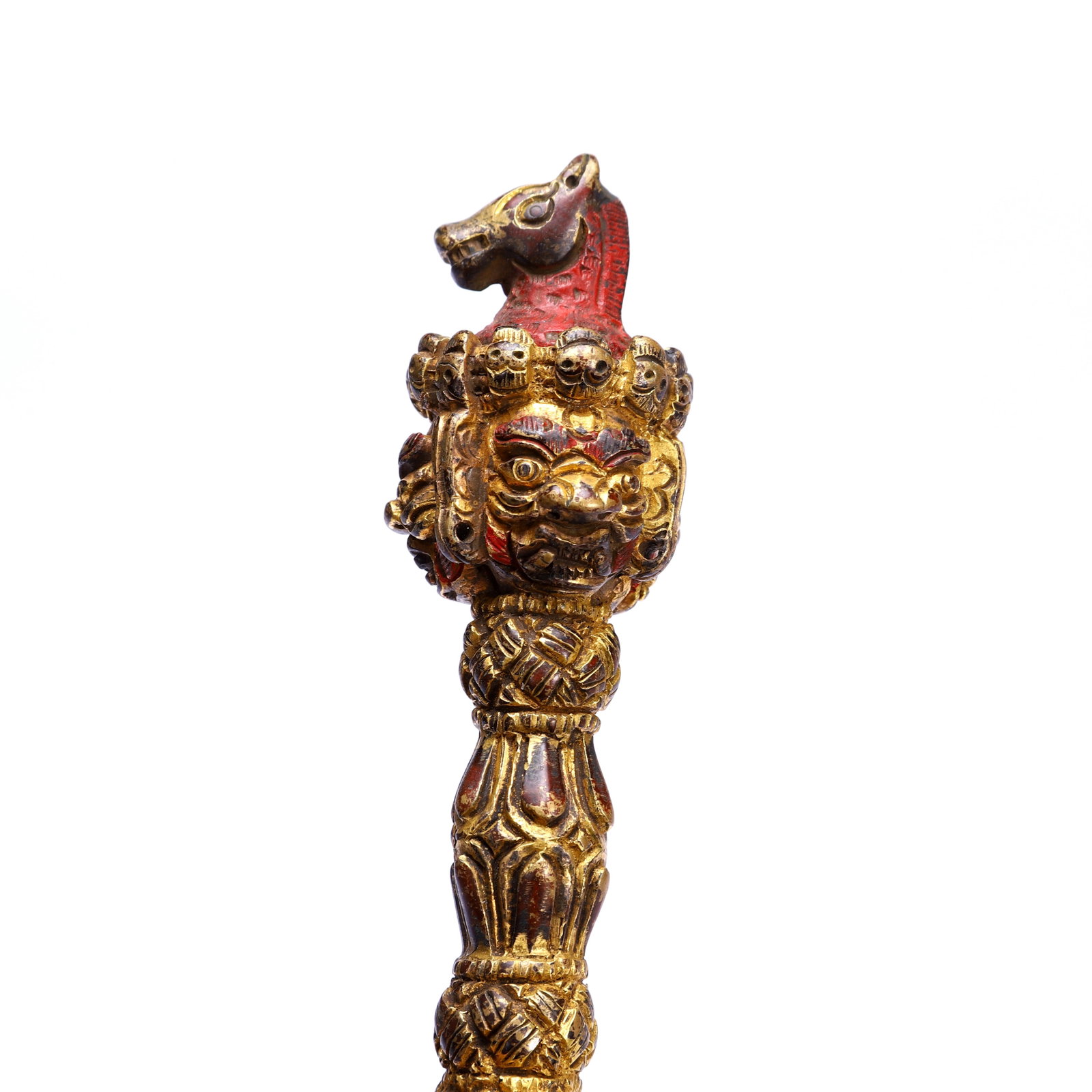 A GILT-BRONZE RITUAL IMPLEMENT - 8