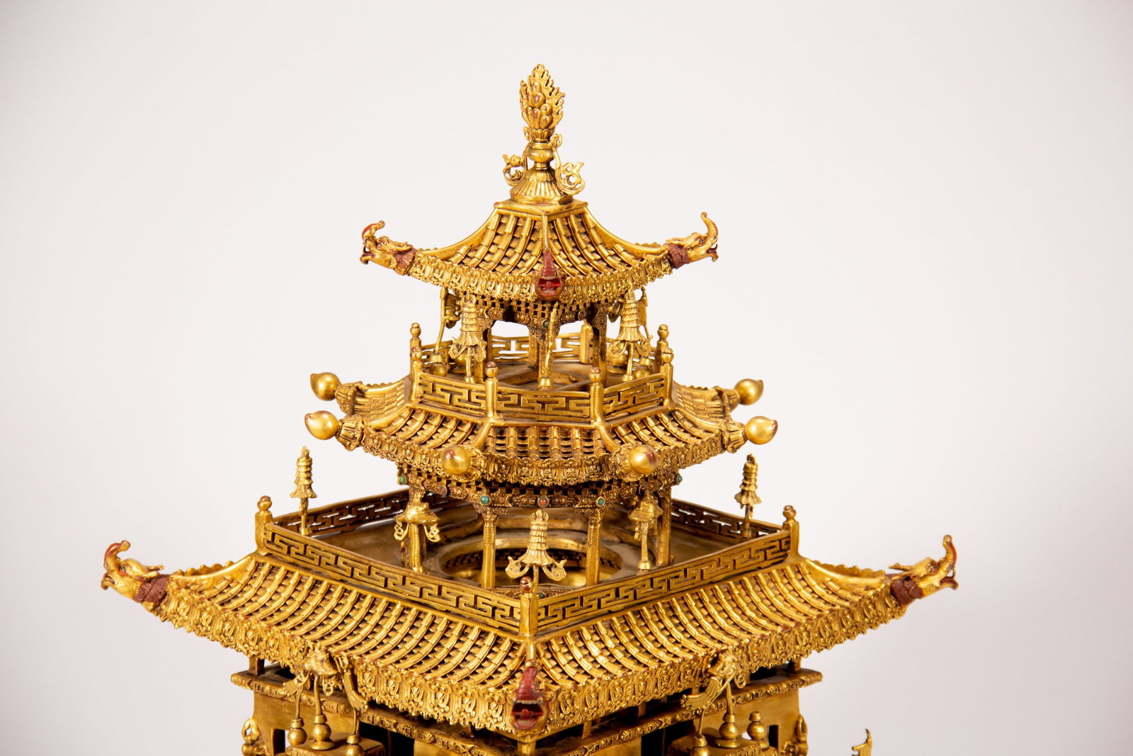 A GILT-BRONZE MANDALA - 10