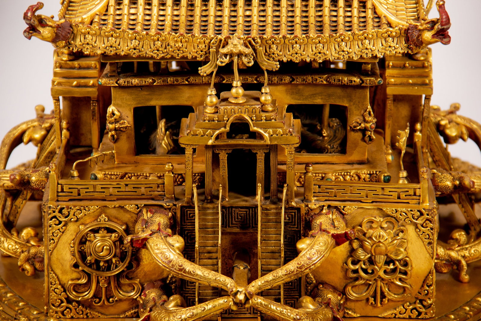 A GILT-BRONZE MANDALA - 3