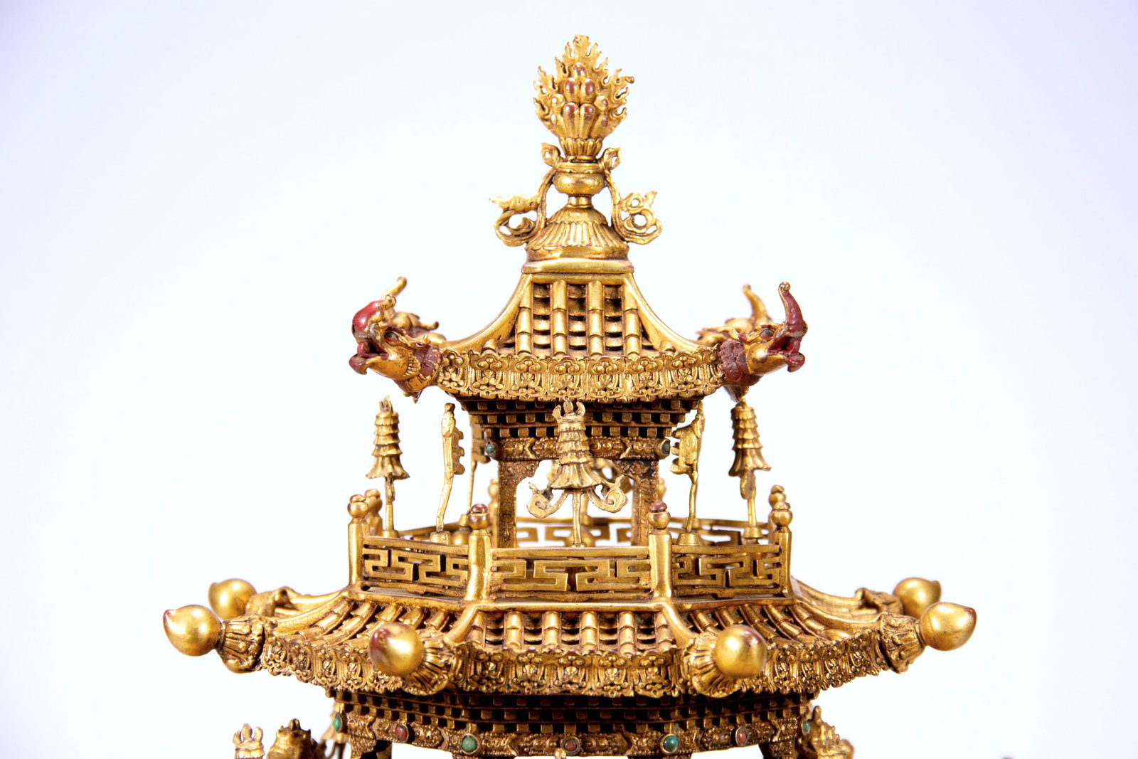 A GILT-BRONZE MANDALA - 7