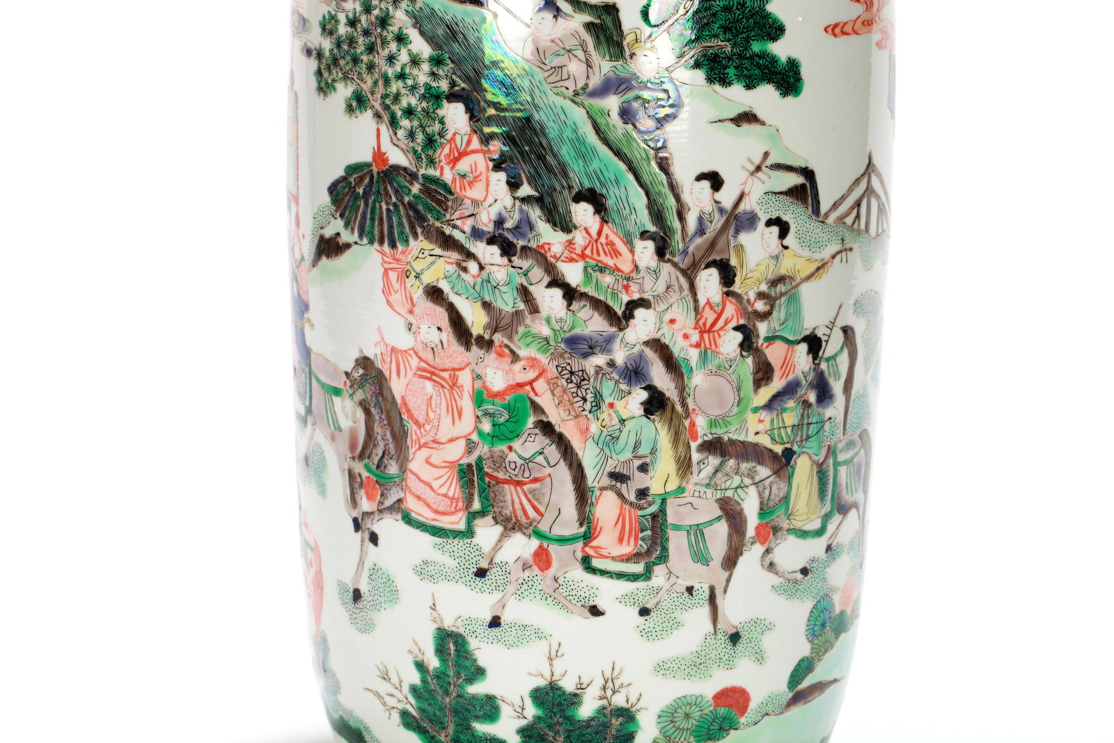 A WUCAI FIGURAL VASE - 3