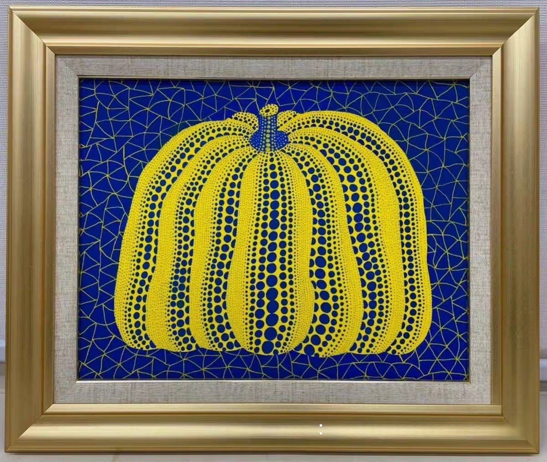 Drawing Pumpkin Oil Painting,Yayoi Kusama Mark: Drawing Pumpkin Oil Painting,Yayoi Kusama Mark (50 x 59cm)