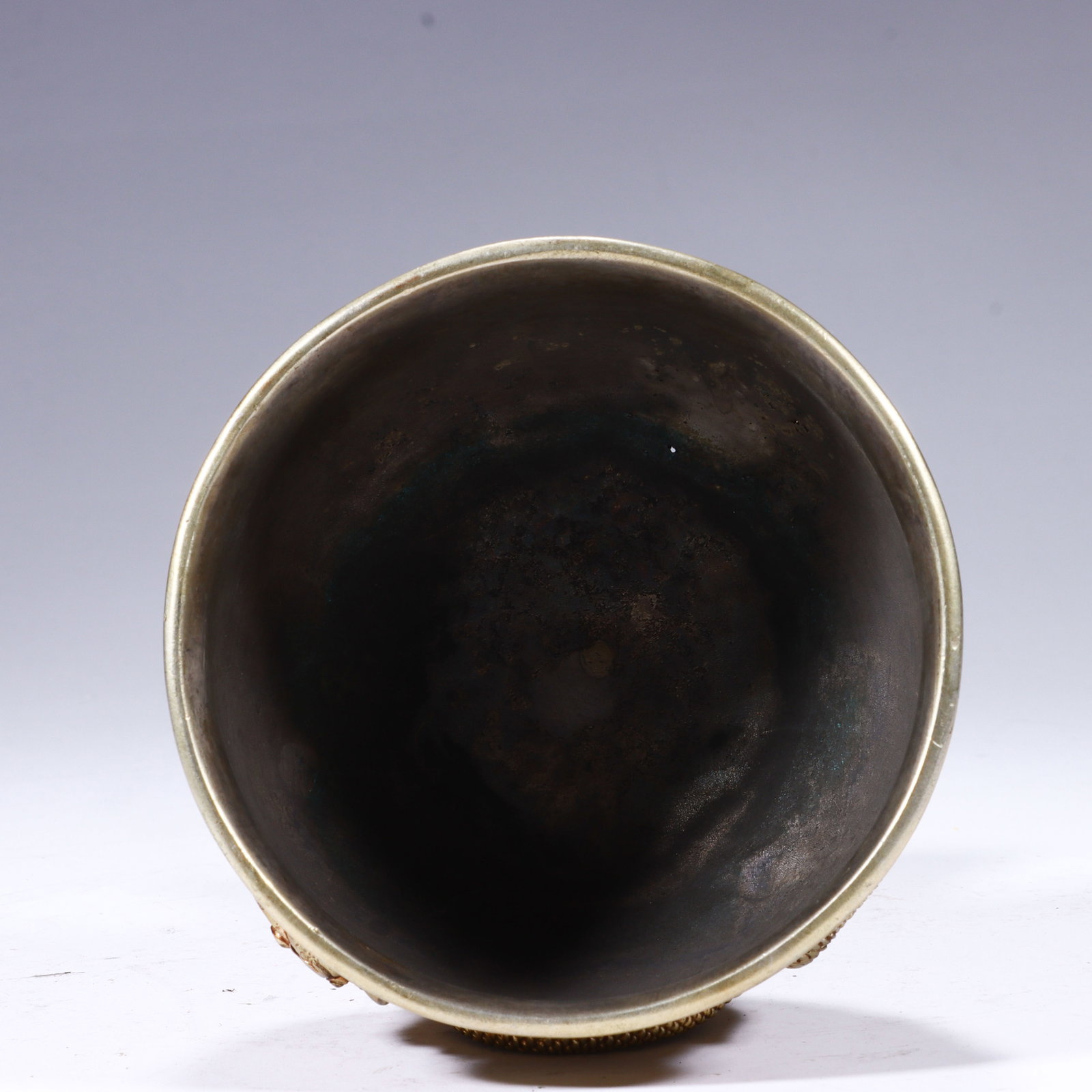 Gilt Bronze Carved Cloud and Dragon Pattern Cup - 5